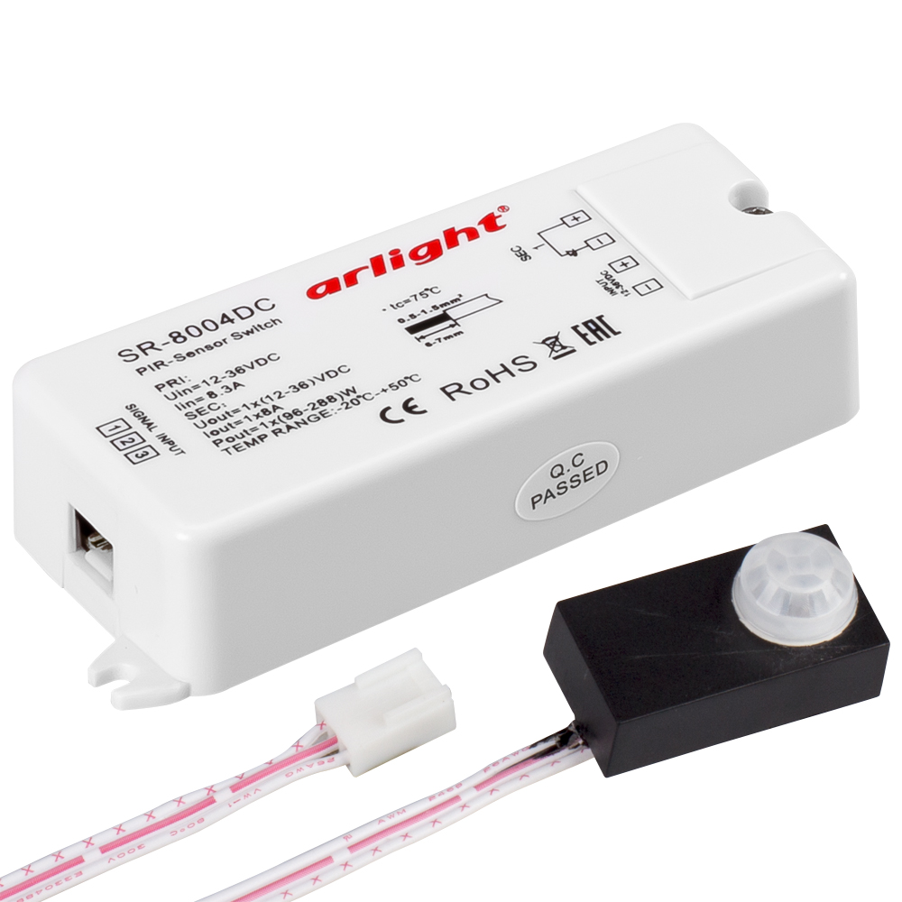 Датчик SR-8004-DC black (12-36V, 96-288W, PIR-Sensor) 020866 - Arlight