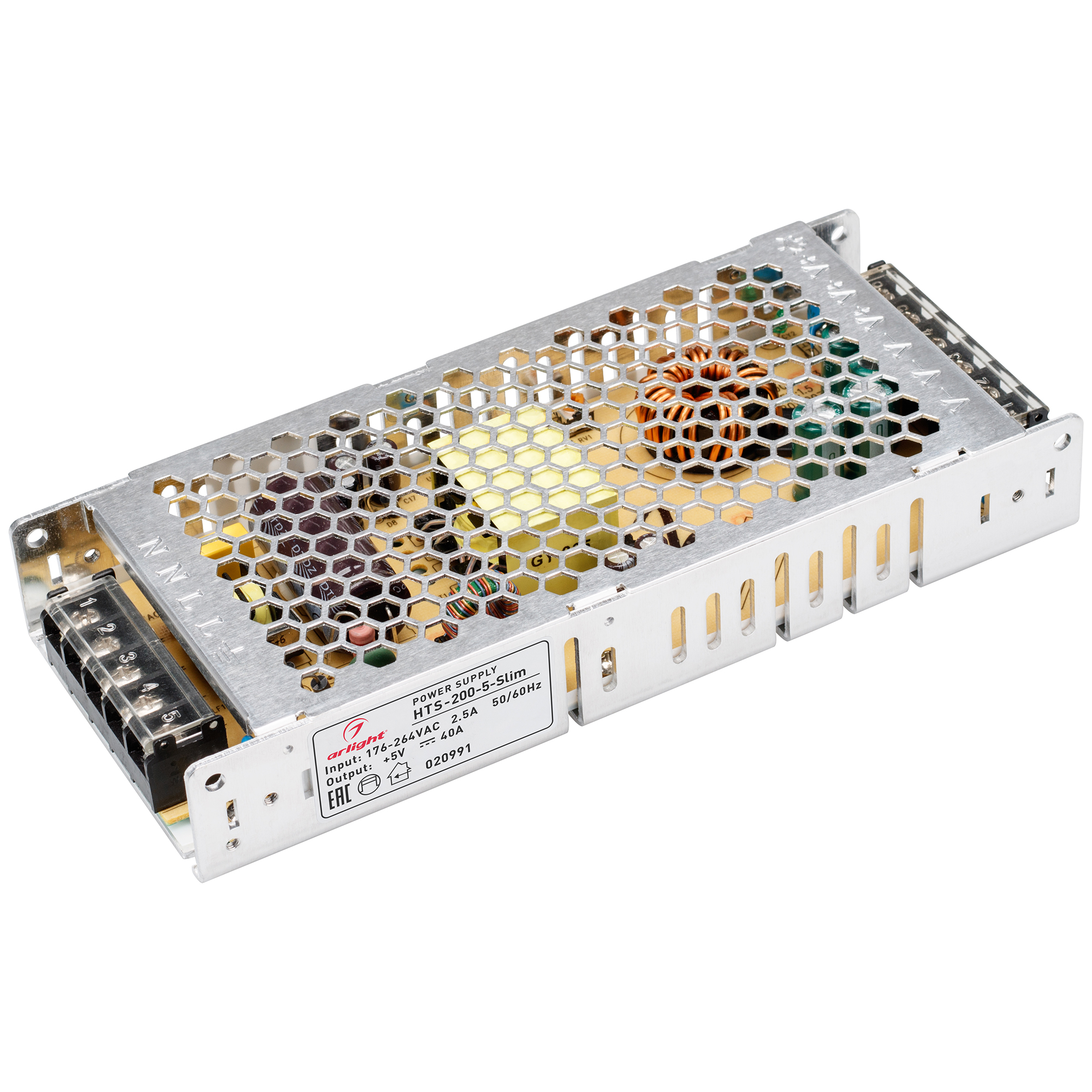 Блок питания HTS-200-5-Slim (5V, 40A, 200W) 020991 - Arlight