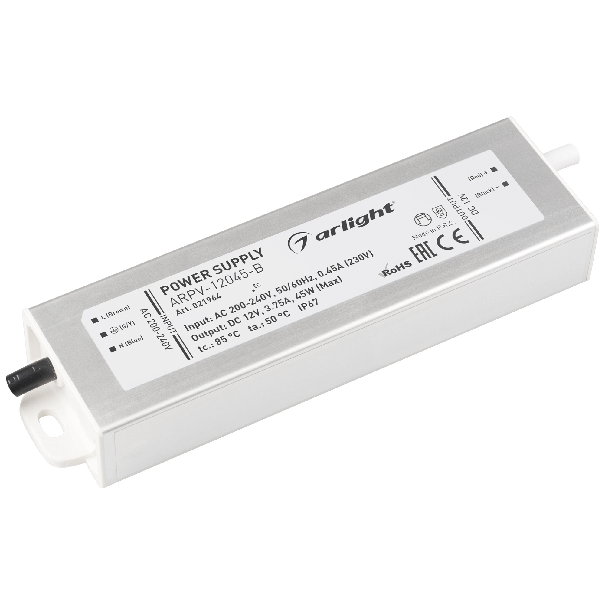 Блок питания ARPV-12045-B (12V, 3.8A, 45W) 021964 - Arlight