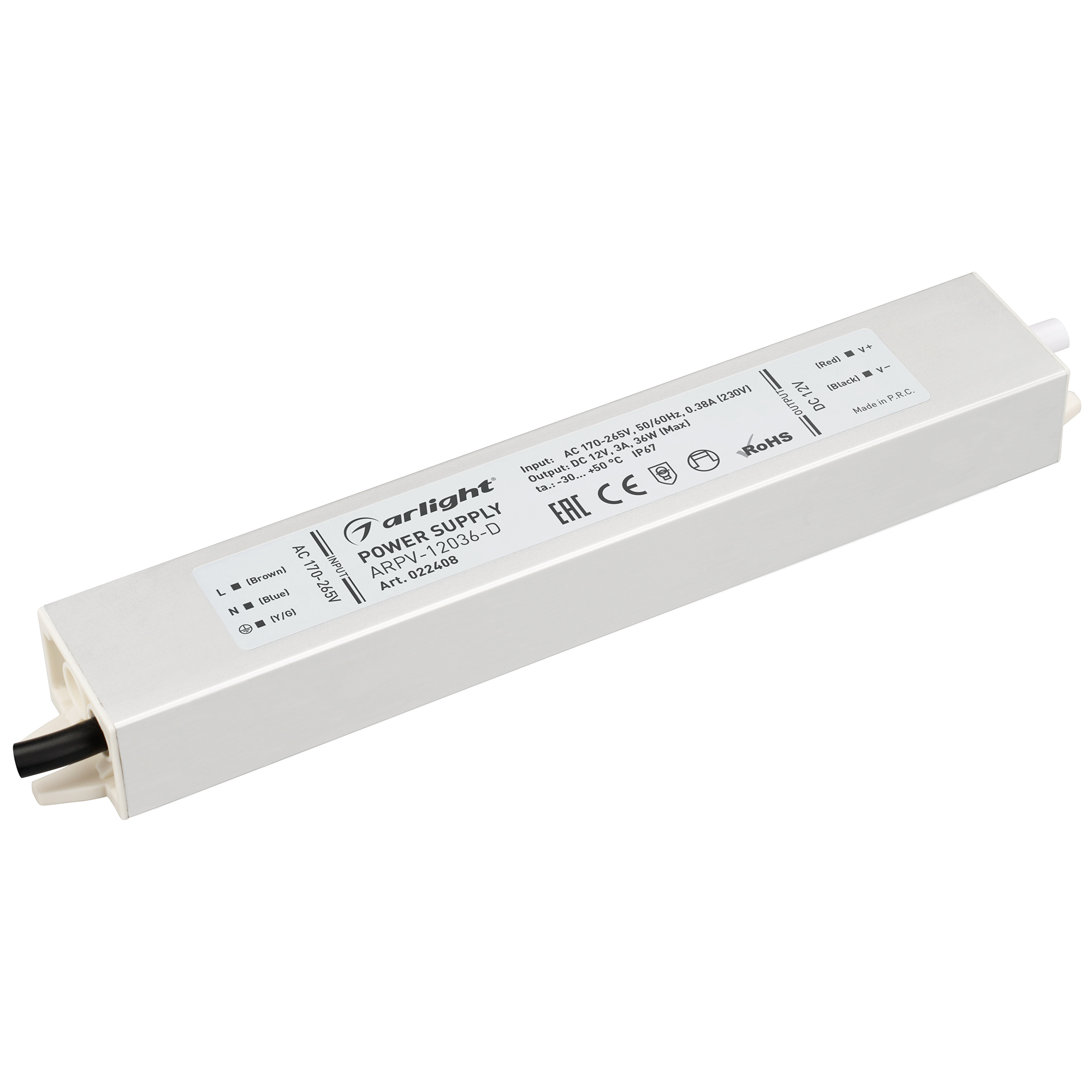 Блок питания ARPV-12036-D (12V, 3.0A, 36W) 022408 - Arlight