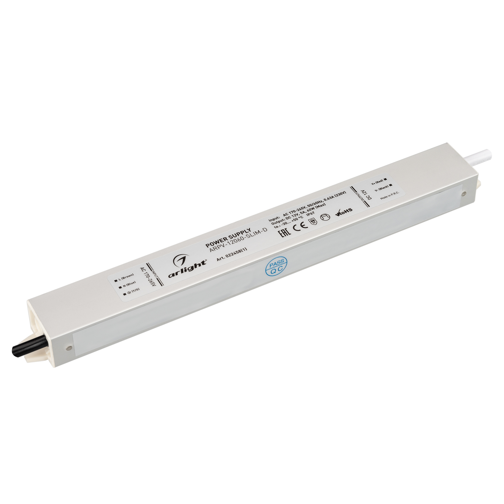 Блок питания ARPV-12060-SLIM-D (12V, 5A, 60W) 022458(1) - Arlight