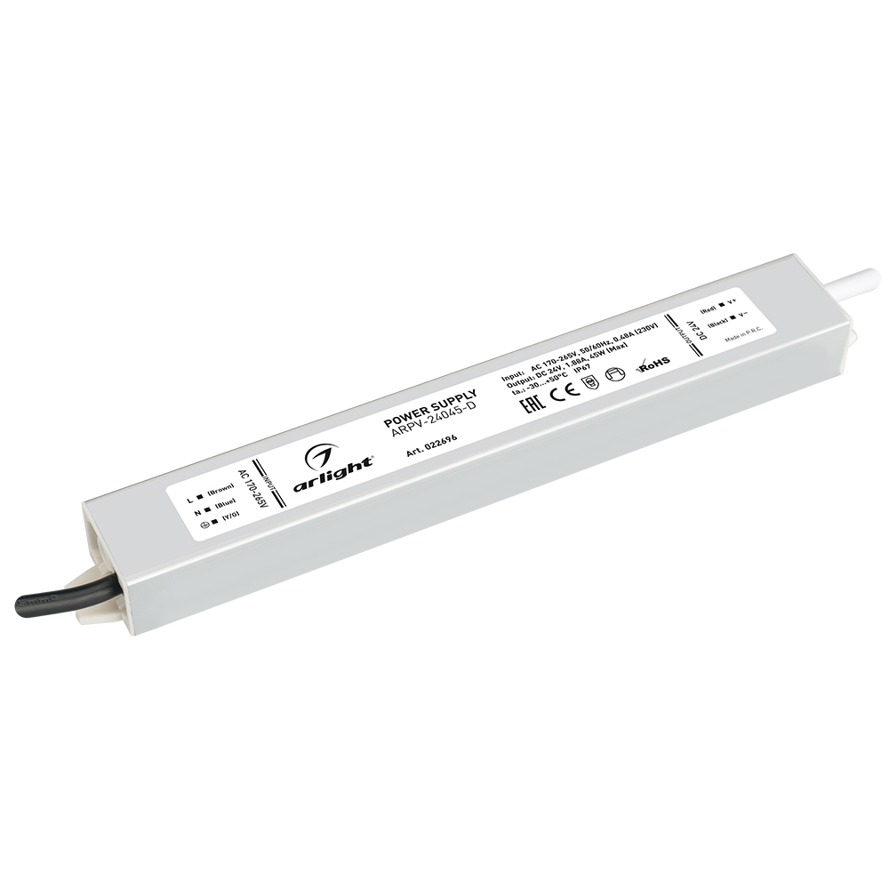 Блок питания ARPV-24045-D (24V, 1.9A, 45W) 022696 - Arlight