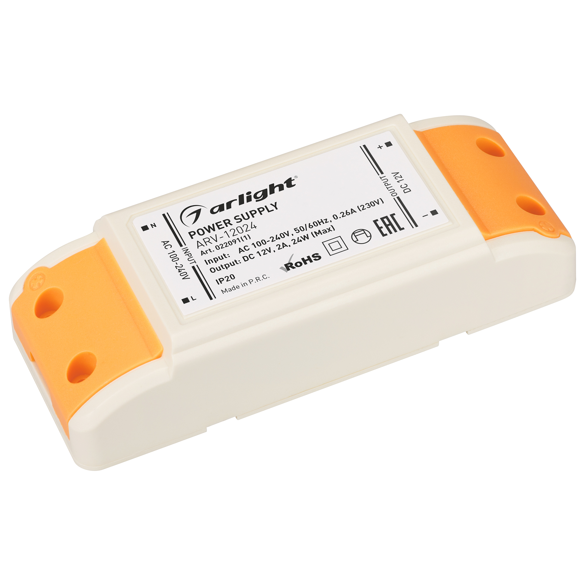 Блок питания ARV-12024 (12V, 2A, 24W) 022091(1) - Arlight