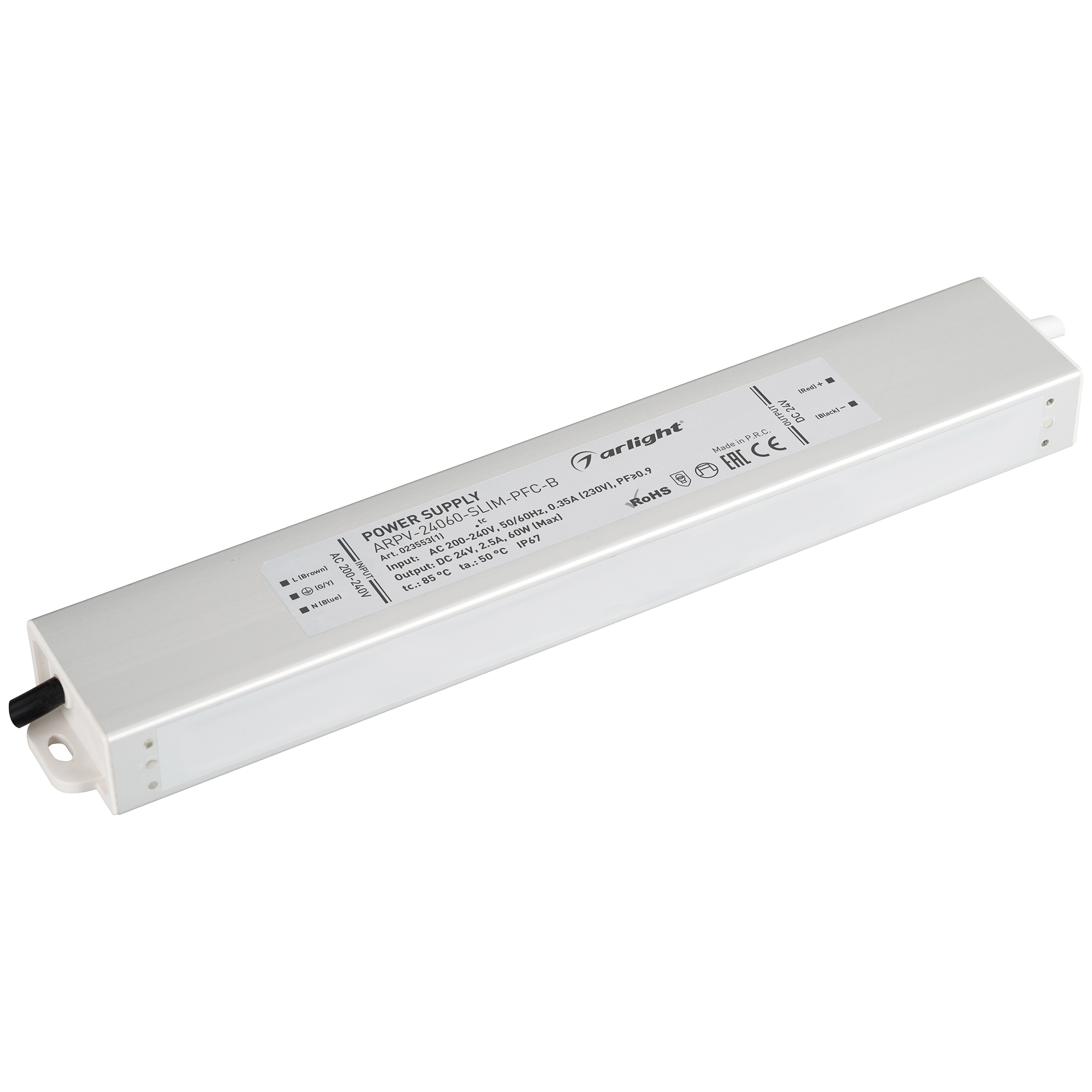Блок питания ARPV-24060-SLIM-PFC-B (24V, 2.5A, 60W) 023553(1) - Arlight