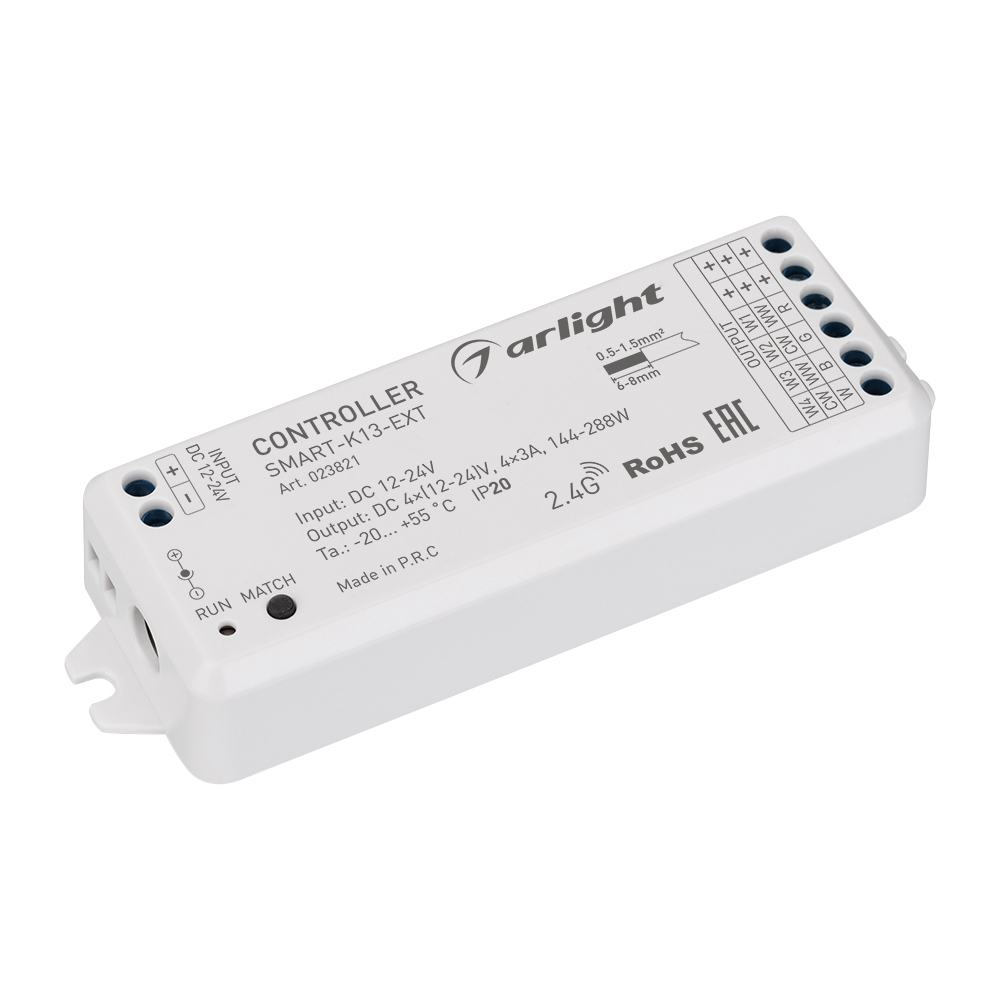 Контроллер SMART-K13-SYNC (12-24V, 4x3A, 2.4G) 023821 - Arlight