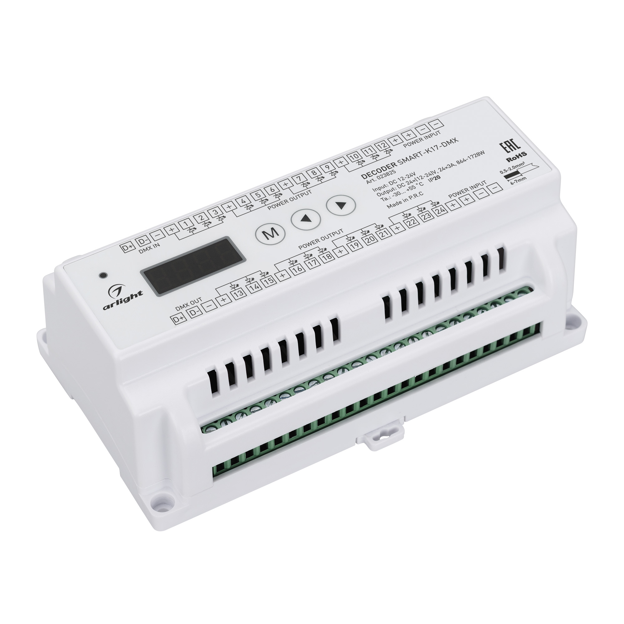 Декодер SMART-K17-DMX (12-24V, 24x3A) 023825 - Arlight