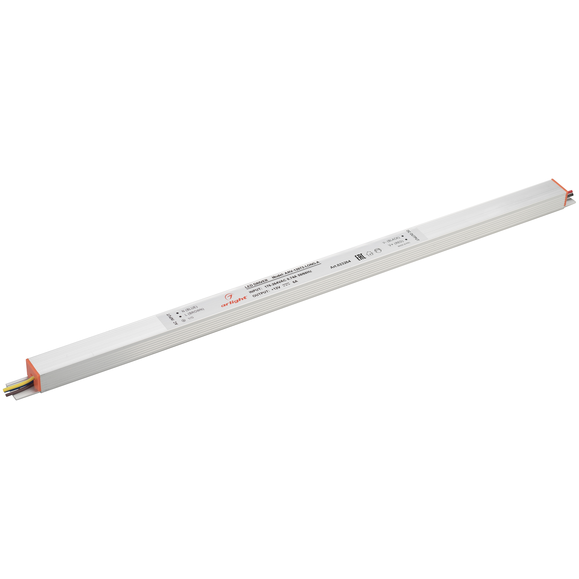Блок питания ARV-12072-LONG-A (12V, 6A, 72W) 023264 - Arlight