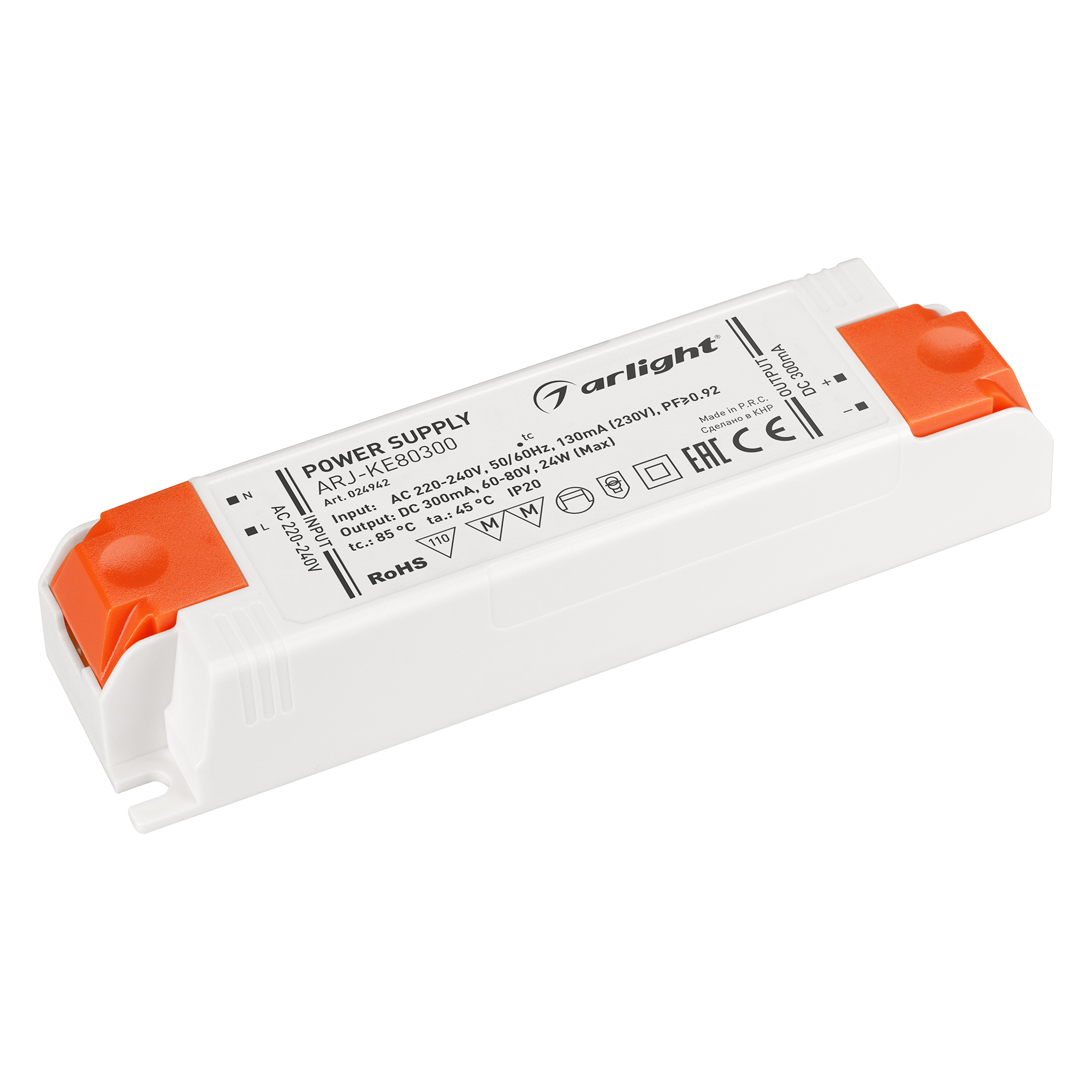 Блок питания ARJ-KE80300 (24W, 300mA, PFC) 024942 - Arlight