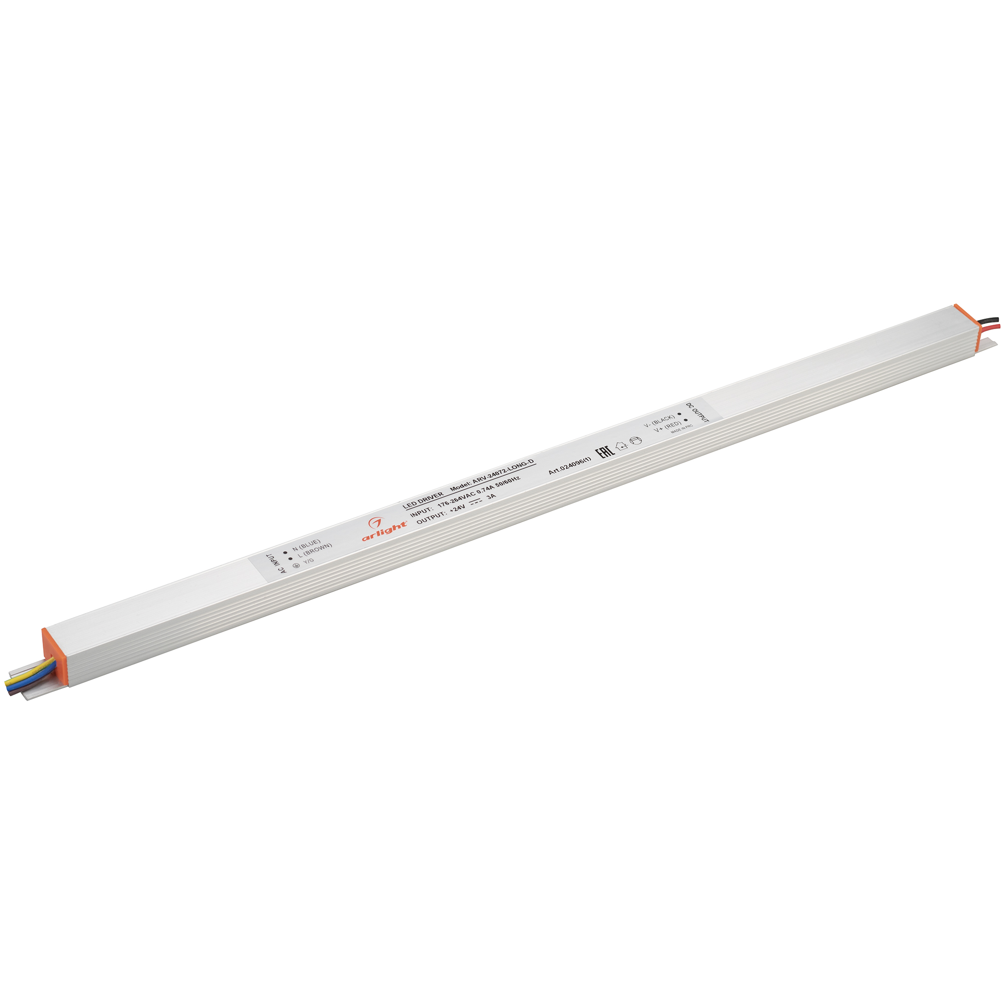 Блок питания ARV-24072-LONG-D (24V, 3A, 72W) 024096(1) - Arlight