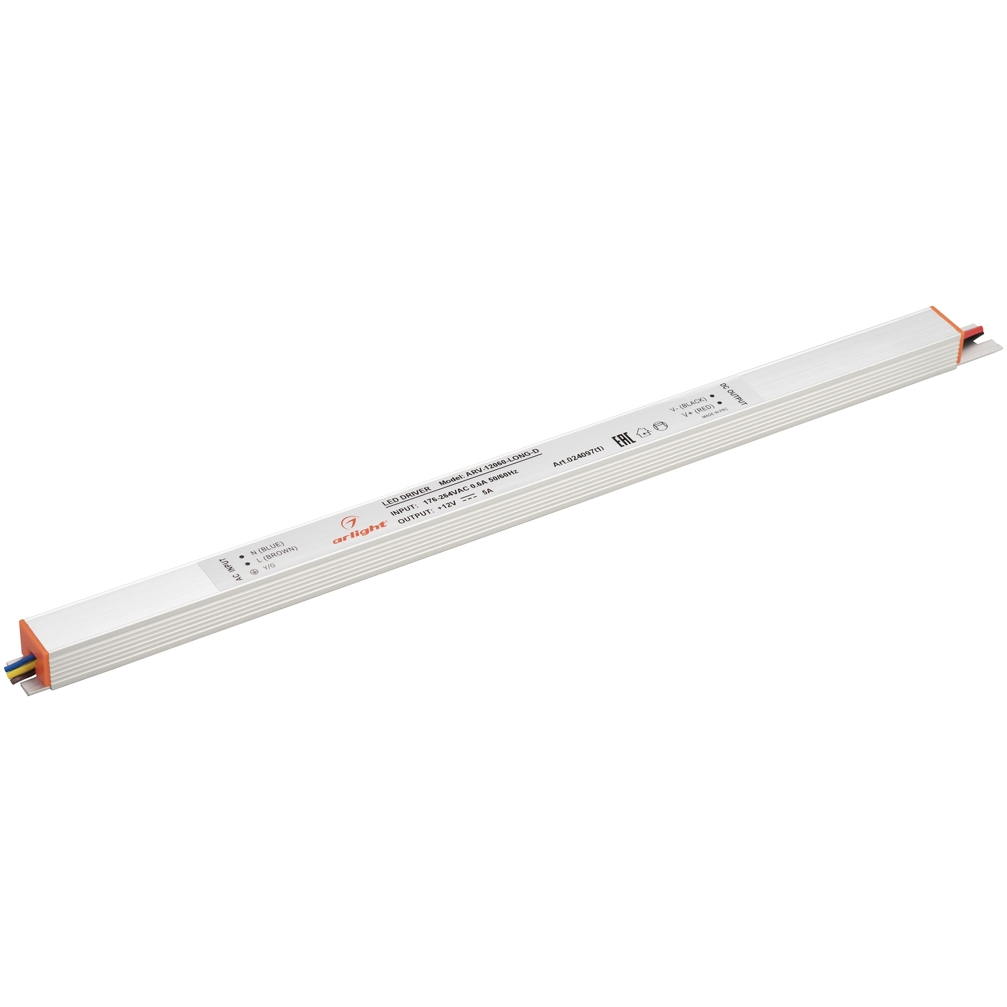 Блок питания ARV-12060-LONG-D (12V, 5A, 60W) 024097(1) - Arlight