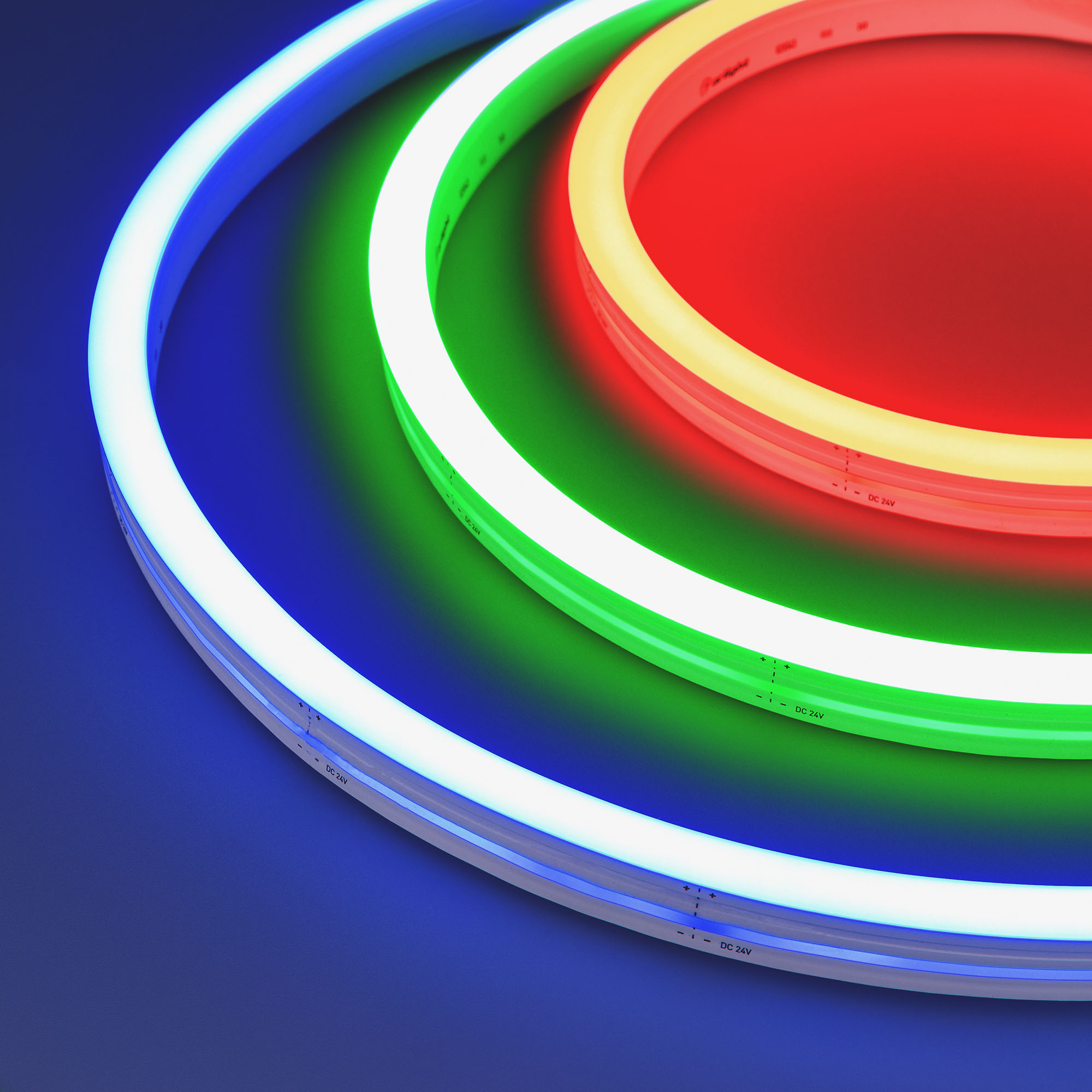 Лента герметичная MOONLIGHT-SIDE-B84-12x17mm 24V RGB (12 W/m, IP67, 5m, wire x2) 042742 - Arlight