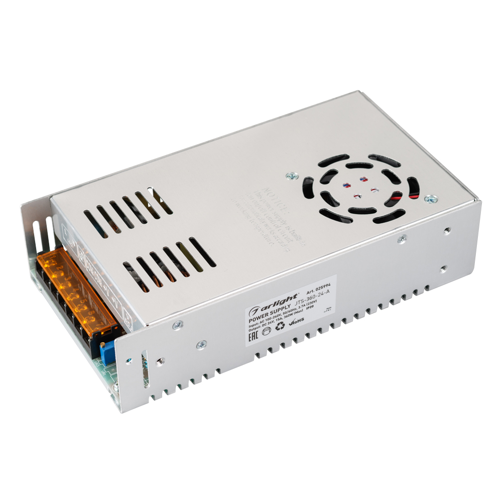 Блок питания JTS-360-24-A (0-24V, 15A, 360W) 025994 - Arlight