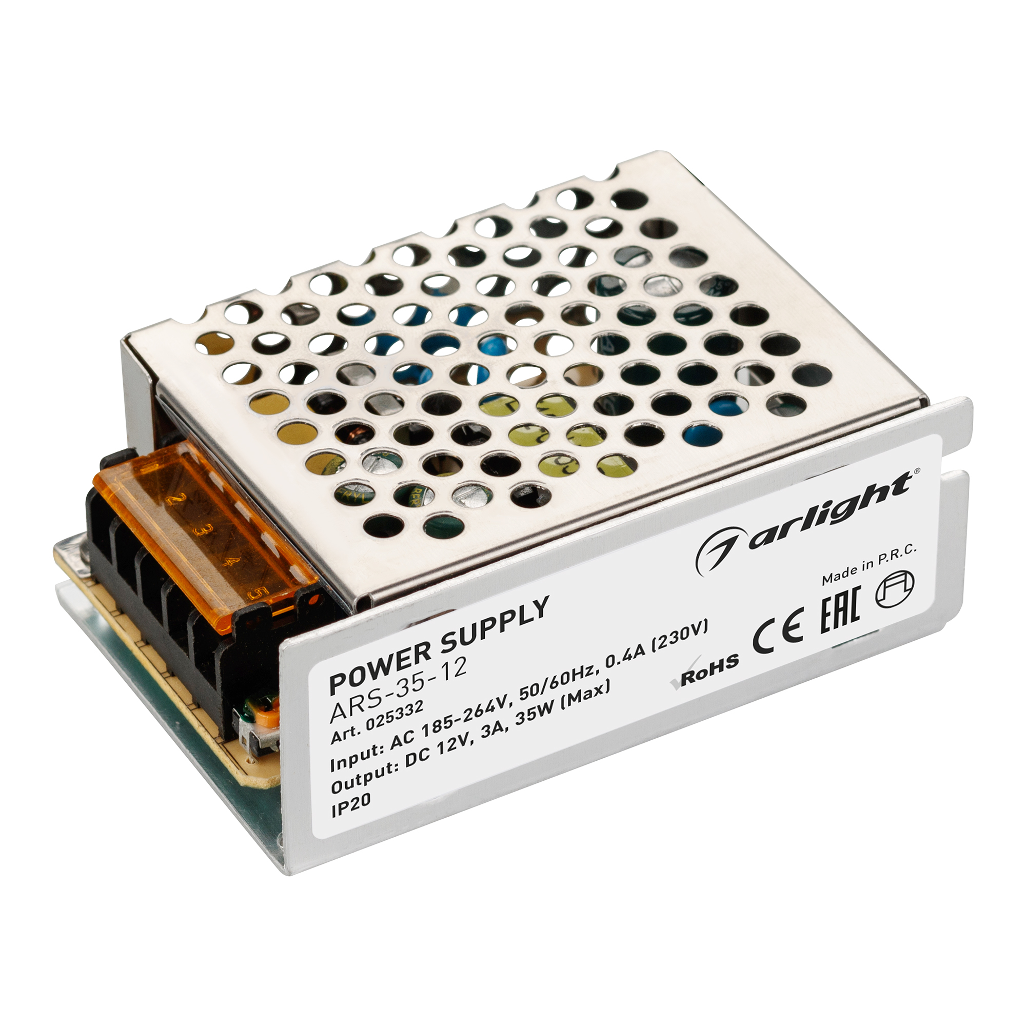 Блок питания ARS-35-12 (12V, 3A, 35W) 025332 - Arlight