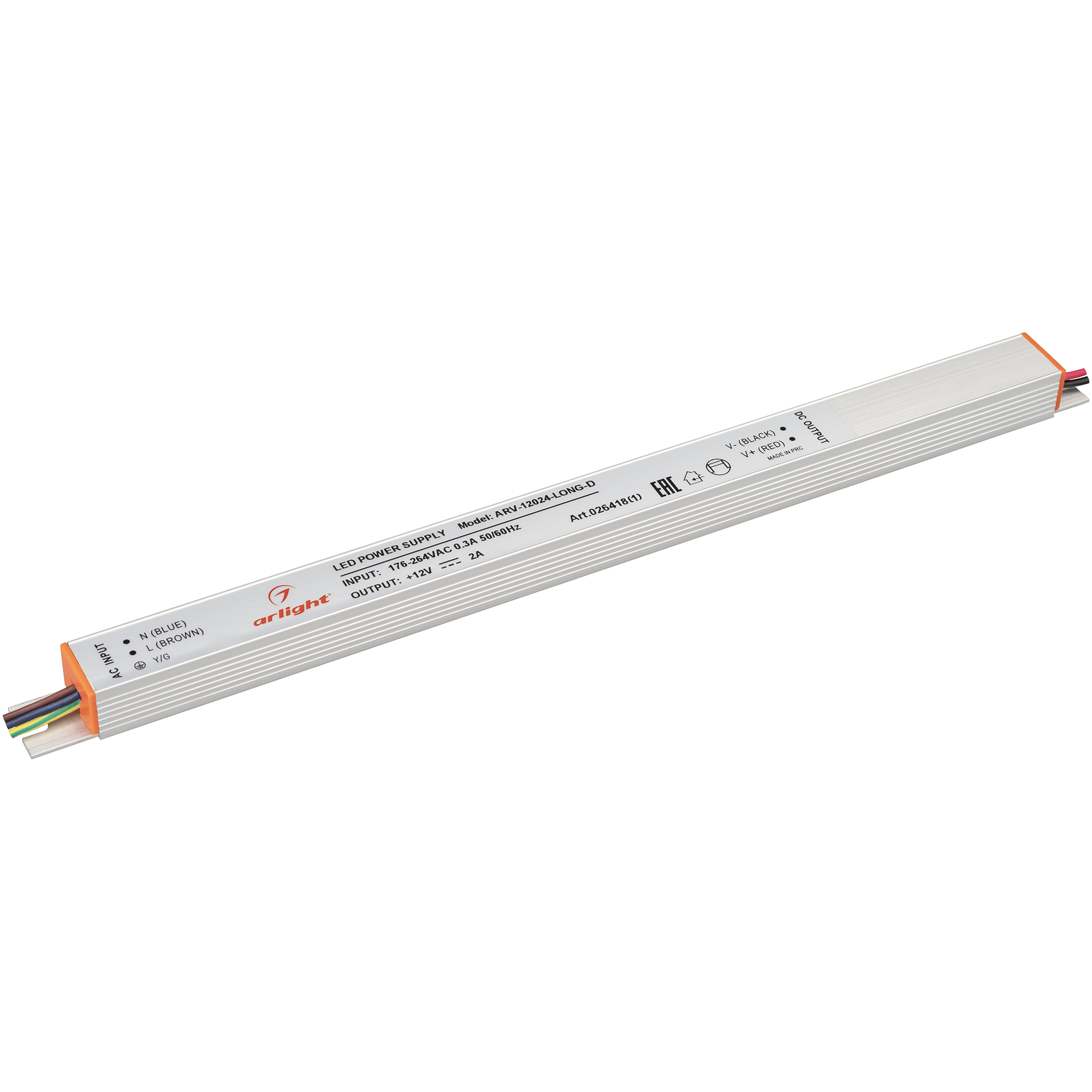 Блок питания ARV-12024-LONG-D (12V, 2A, 24W) 026418(1) - Arlight