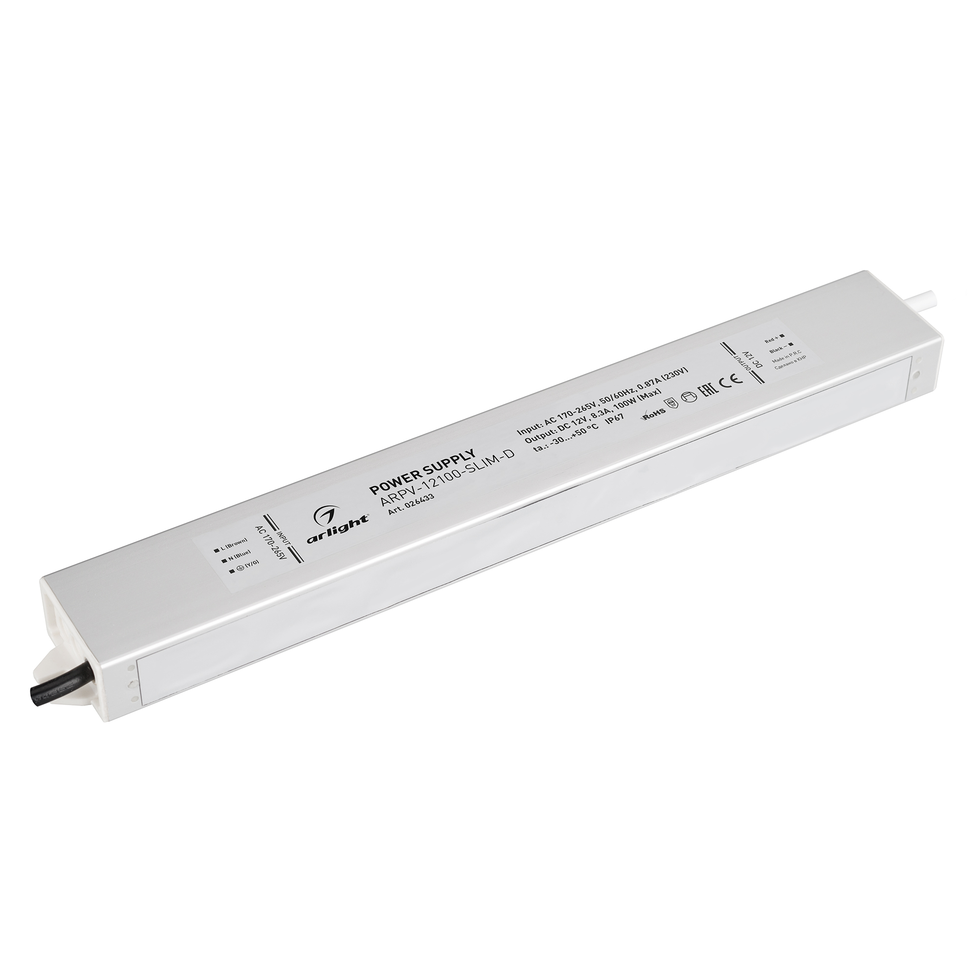 Блок питания ARPV-12100-SLIM-D (12V, 8.3A, 100W) 026433 - Arlight