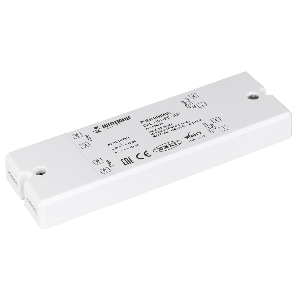 INTELLIGENT ARLIGHT Диммер DALI-101-PD-SUF (12-24V, 10A) 026495 - Arlight