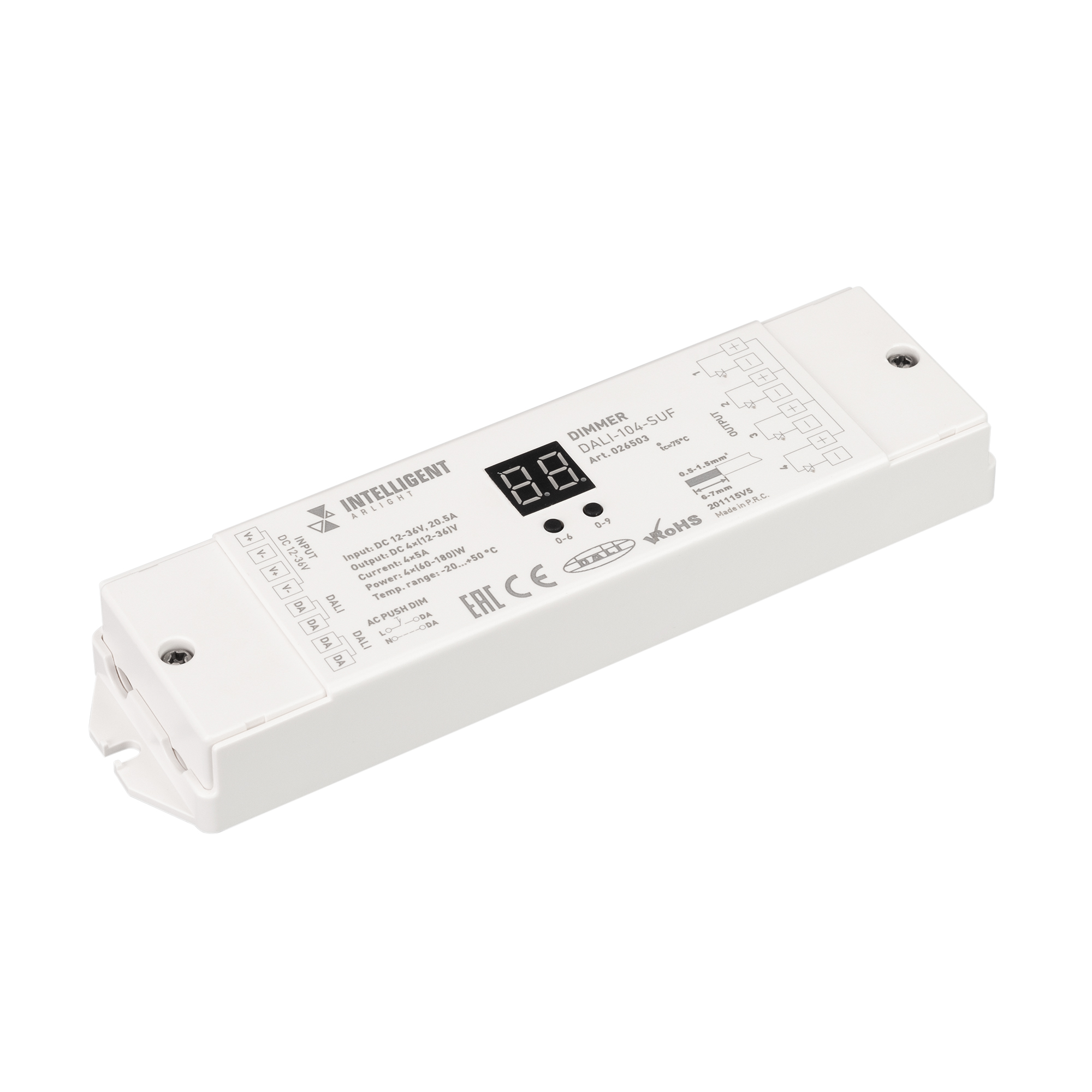 INTELLIGENT ARLIGHT Диммер DALI-104-SUF (12-36V, 4х5А) 026503 - Arlight