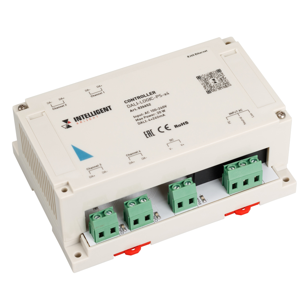 INTELLIGENT ARLIGHT Контроллер DALI-LOGIC-PS-x4 (230B, Ethernet) 026652 - Arlight