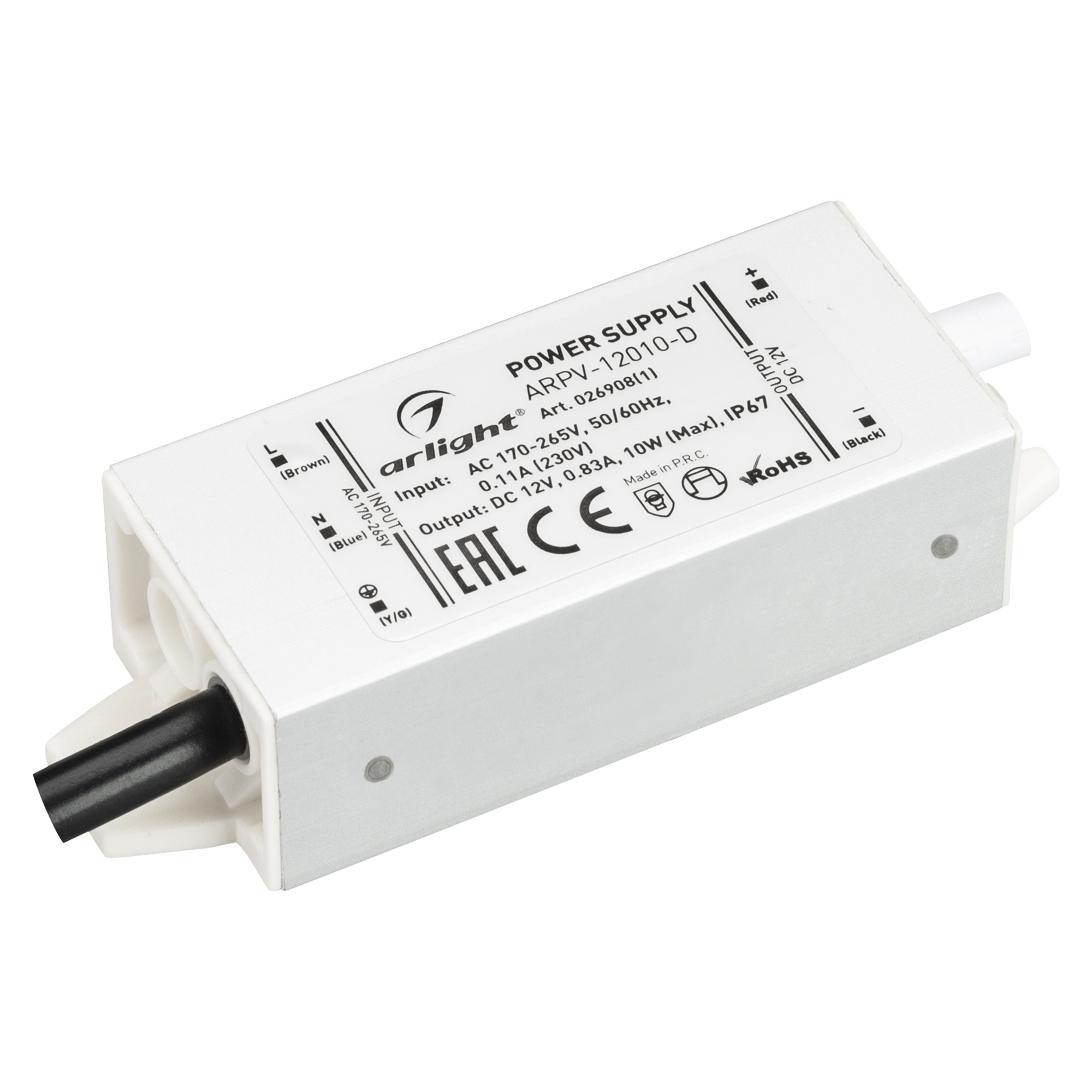 Блок питания ARPV-12010-D (12V, 0.83A, 10W) 026908(1) - Arlight