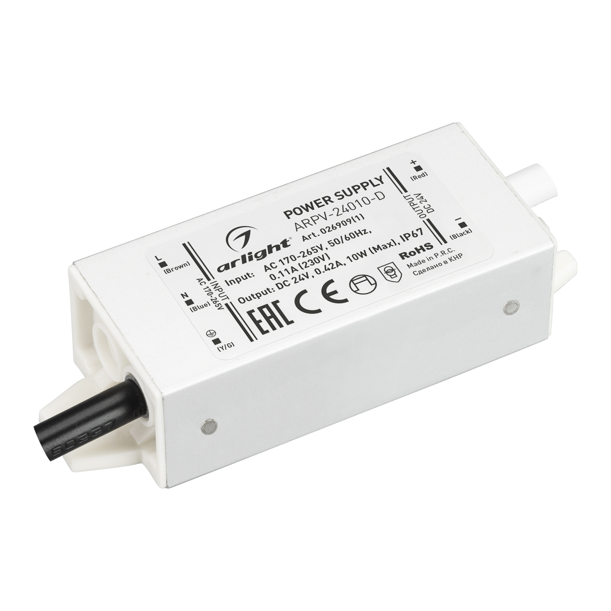 Блок питания ARPV-24010-D (24V, 0.42A, 10W) 026909(1) - Arlight