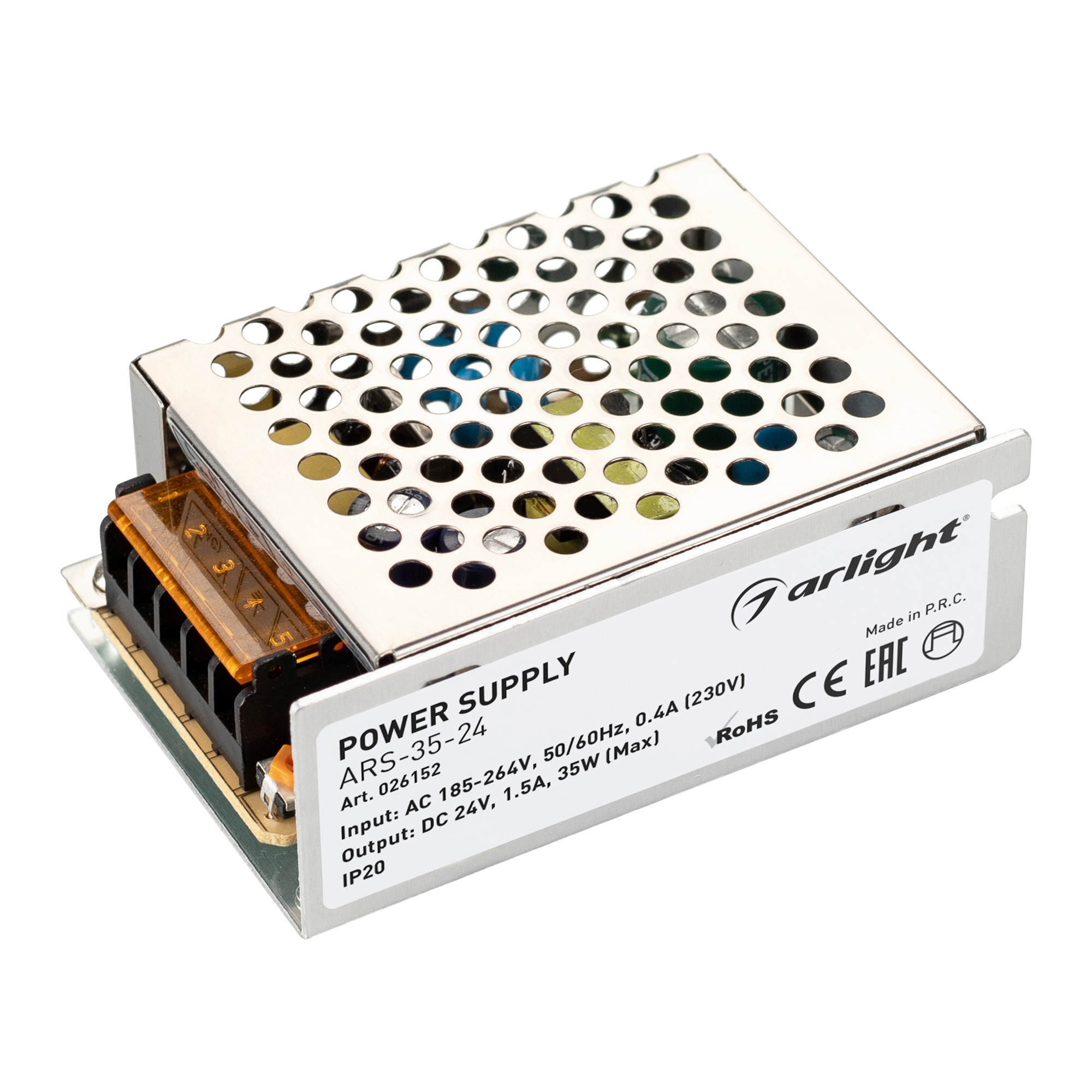 Блок питания ARS-35-24 (24V, 1.5A, 35W) 026152 - Arlight