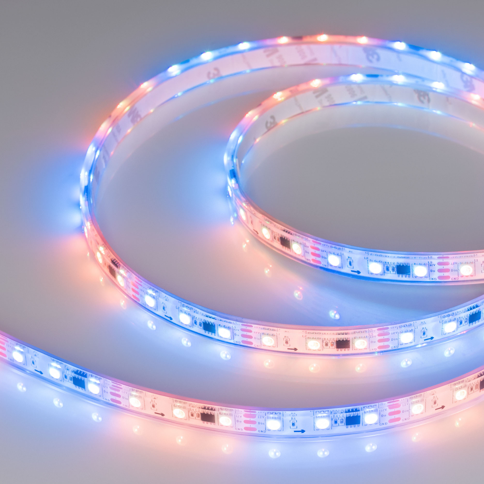 Лента герметичная SPI-P-B60-12mm 12V RGB-PX3 (14.4W/m, IP66, 5060, 5m) 026365(3) - Arlight