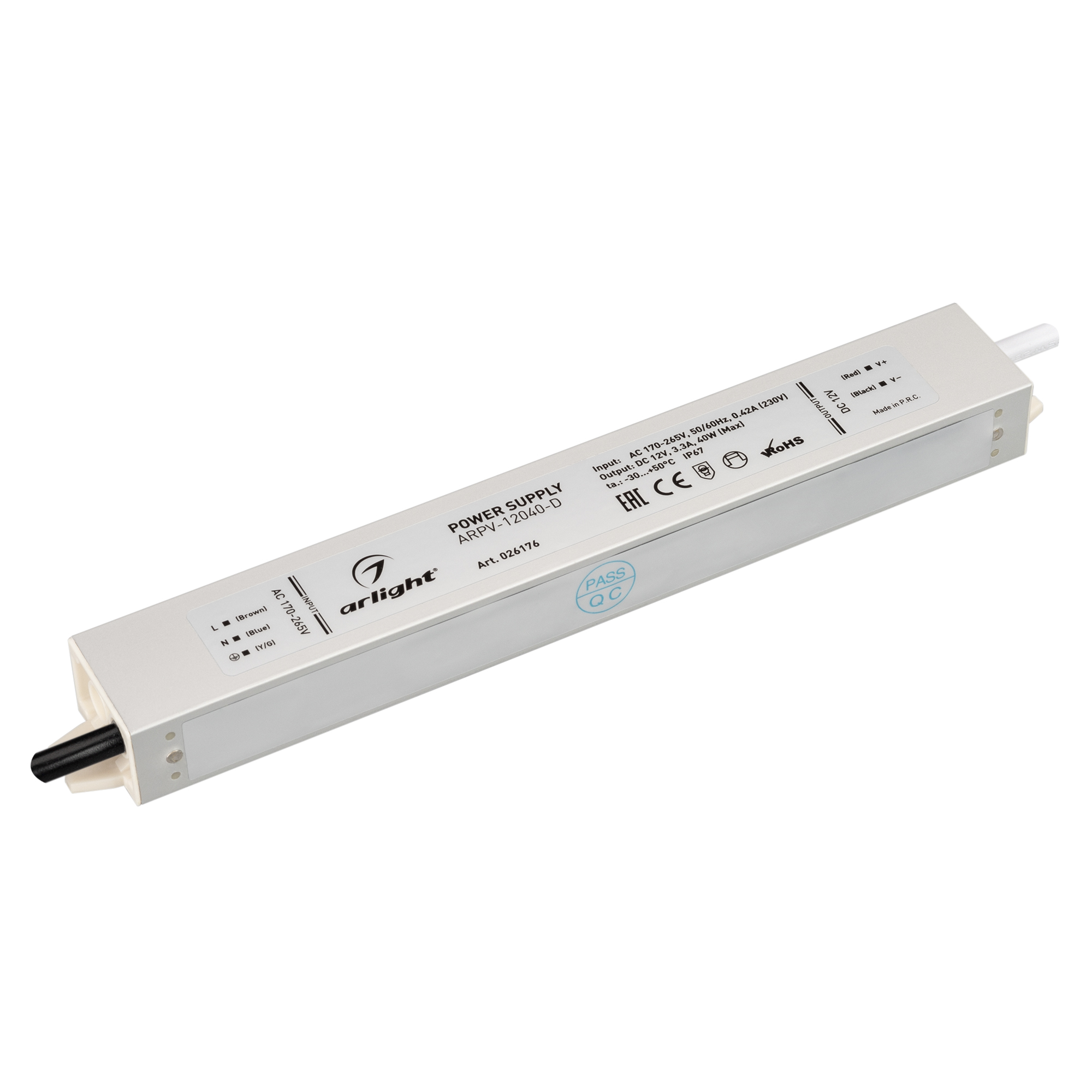 Блок питания ARPV-12040-D (12V, 3.3A, 40W) 026176 - Arlight