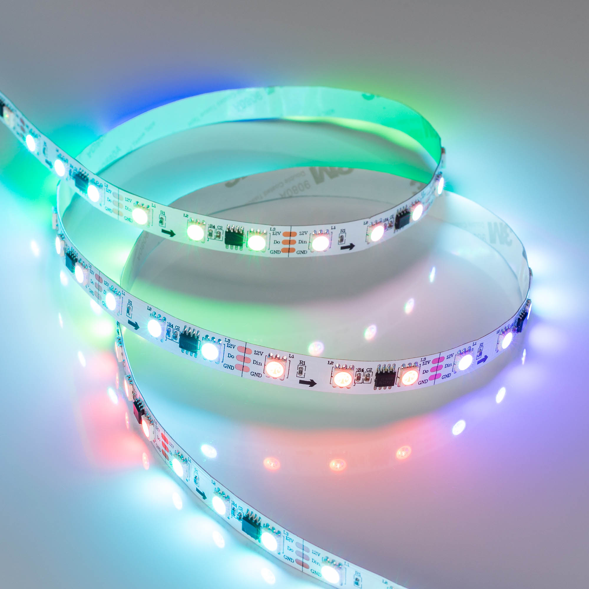 Лента SPI-B60-10mm 12V RGB-PX3 (14.4 W/m, IP20, 5060, 5m) 026367(2) - Arlight