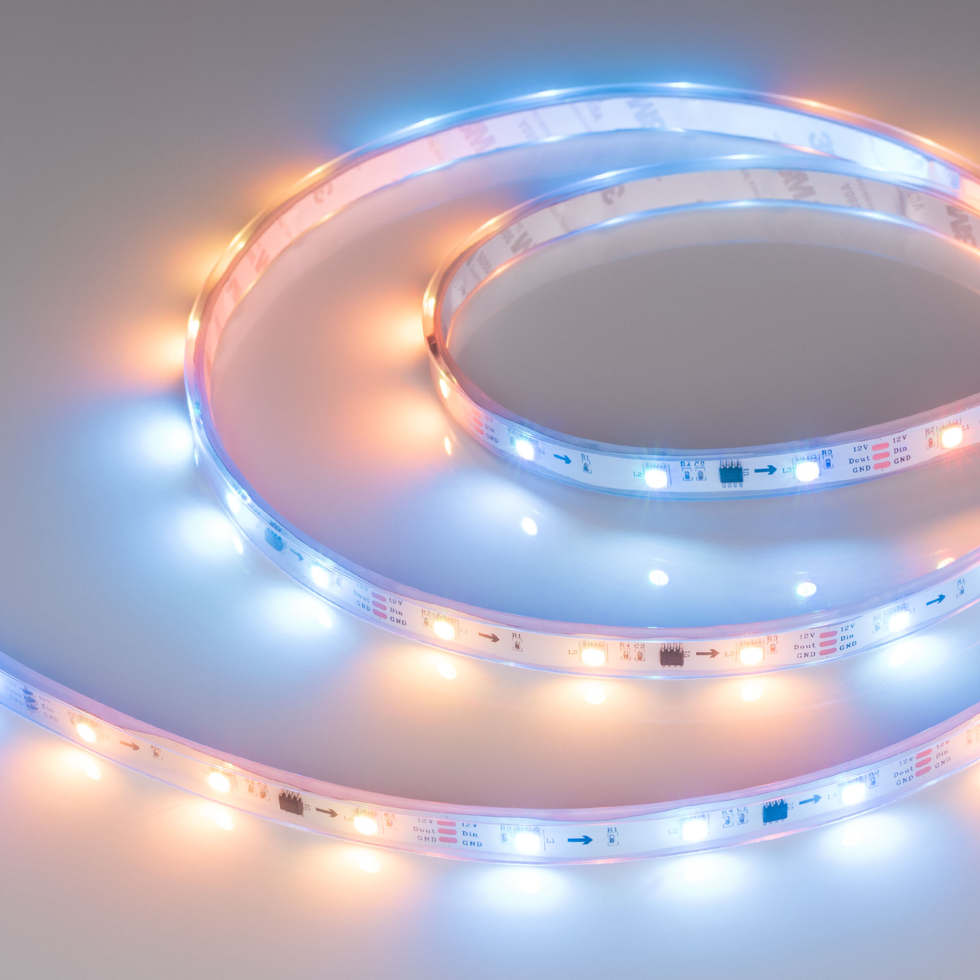 Лента герметичная SPI-P-B30-12mm 12V RGB-PX3 (7.2W/m, IP66, 5060, 5m) 026370(3) - Arlight