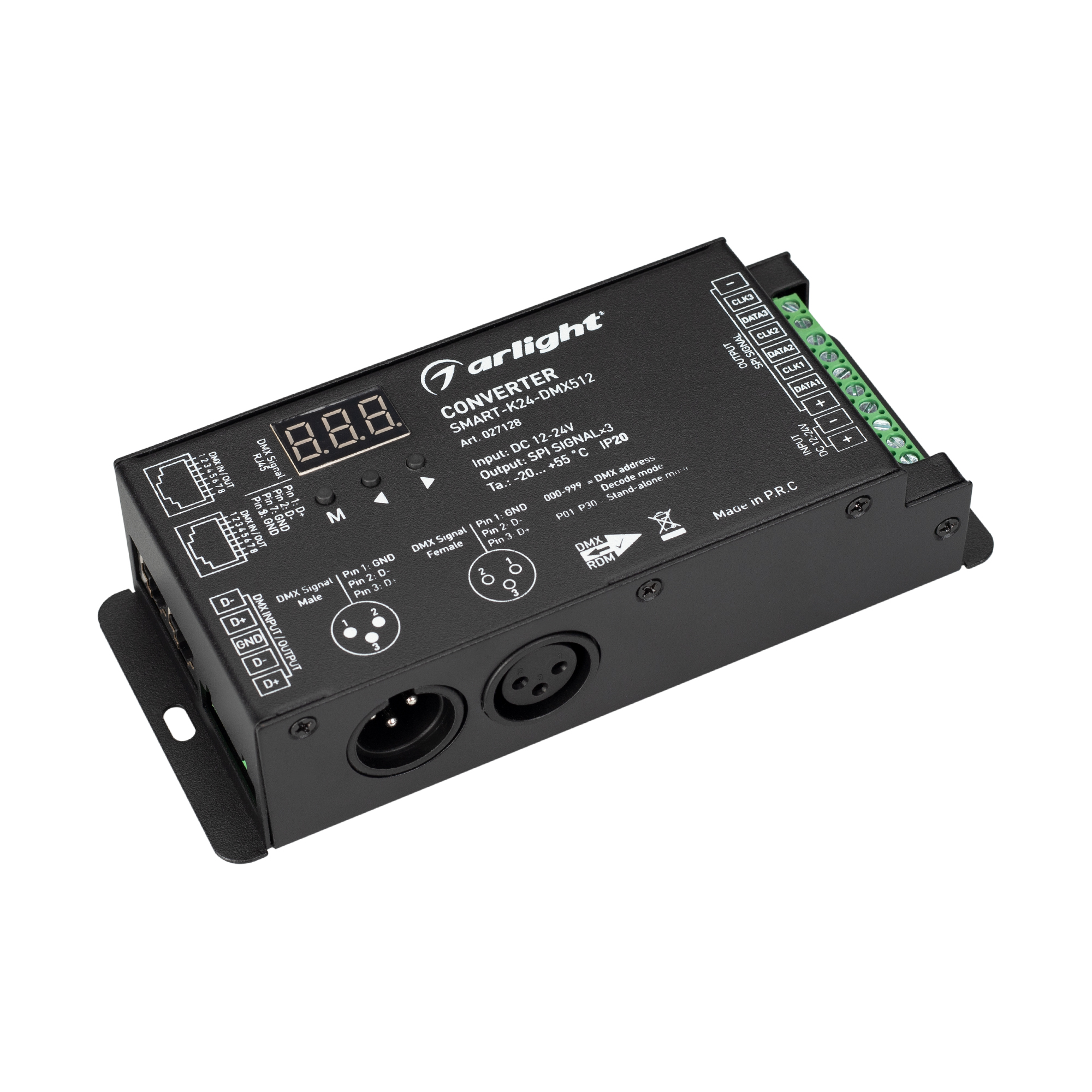 Конвертер SMART-K24-DMX512 (12-24V, SPI, 2.4G) 027128 - Arlight