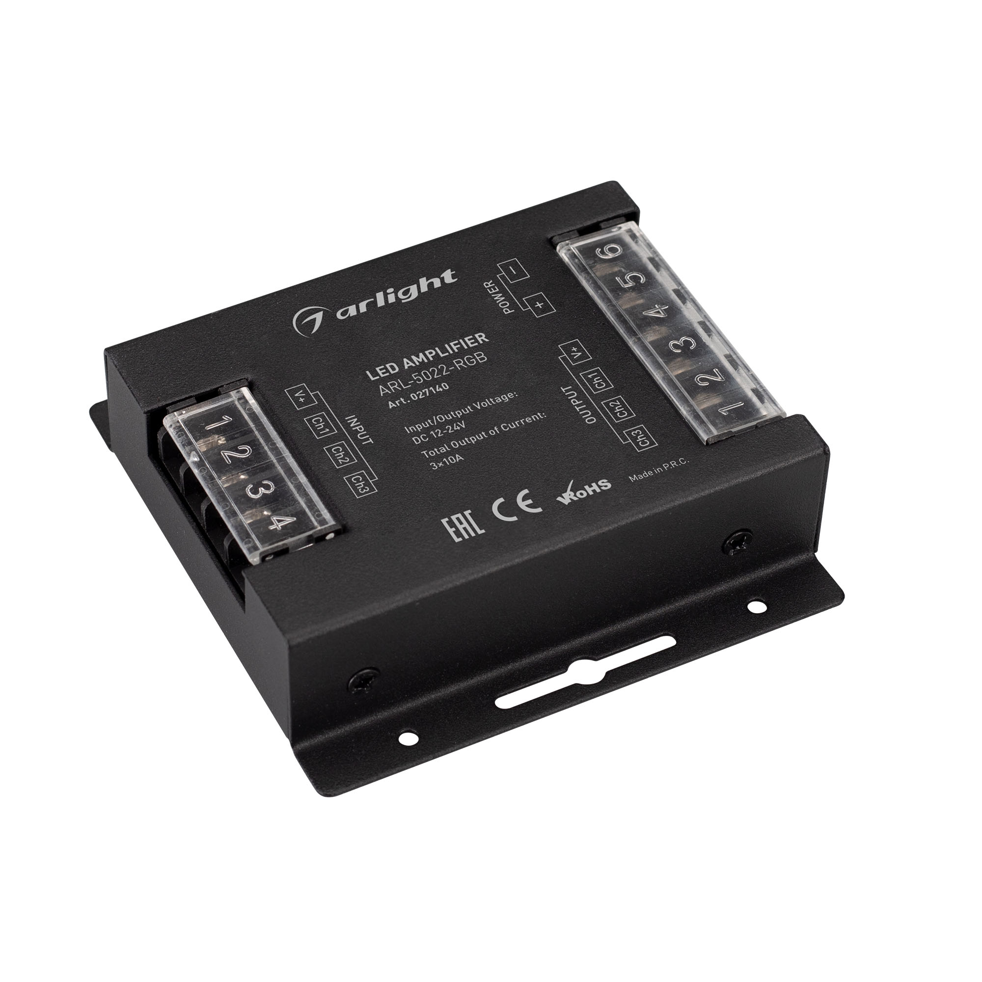 Усилитель ARL-5022-RGB (12-24V, 3x10A, 360-720W) 027140 - Arlight