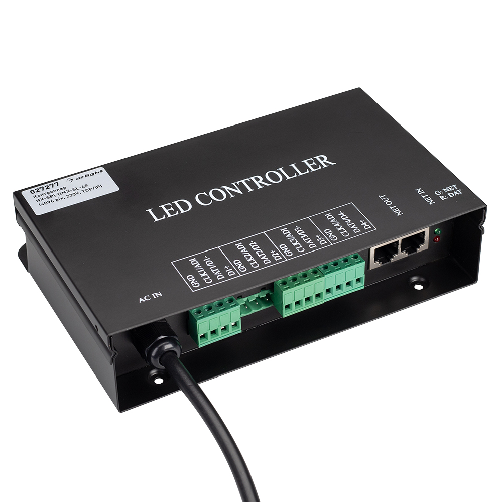 Контроллер HX-SPI-DMX-SL-4P (4096 pix, 220V, TCP/IP, add, ArtNet) 027277 - Arlight