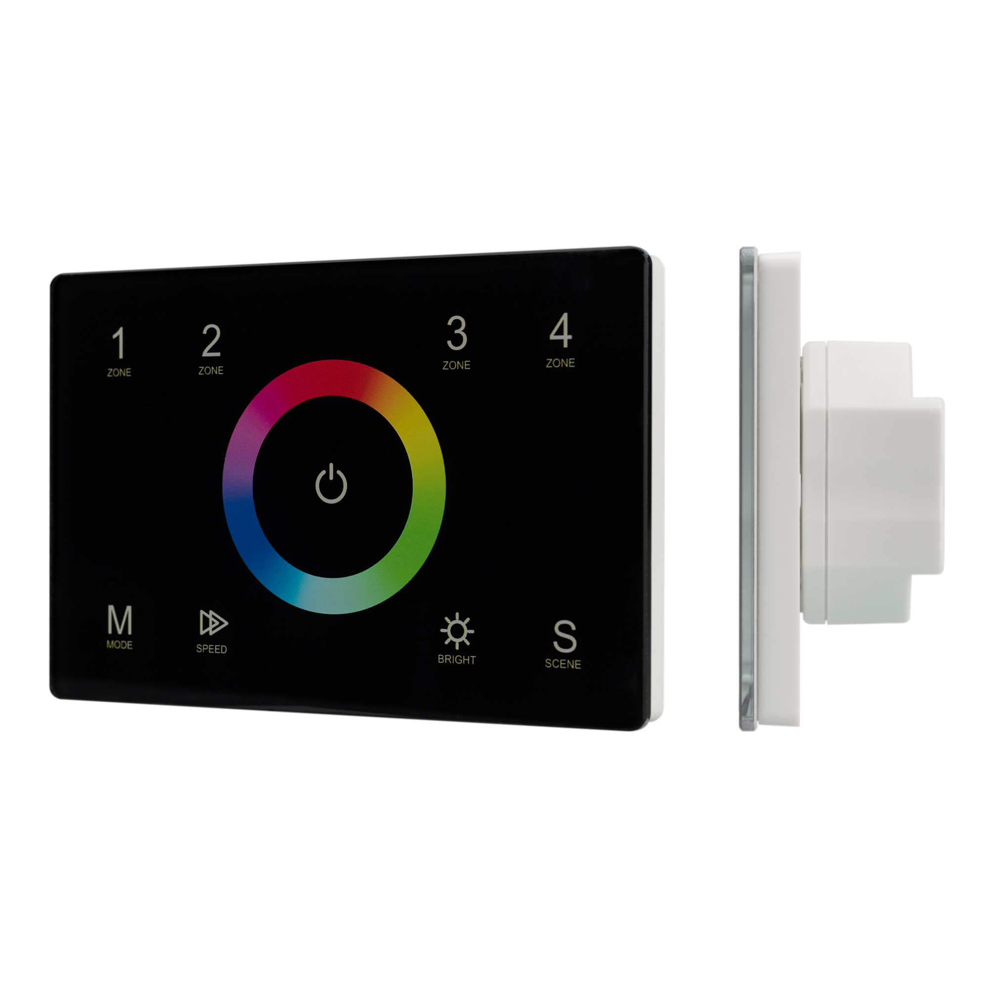 Панель Sens SMART-P83-RGB Black (230V, 4 зоны, 2.4G) 028403 - Arlight