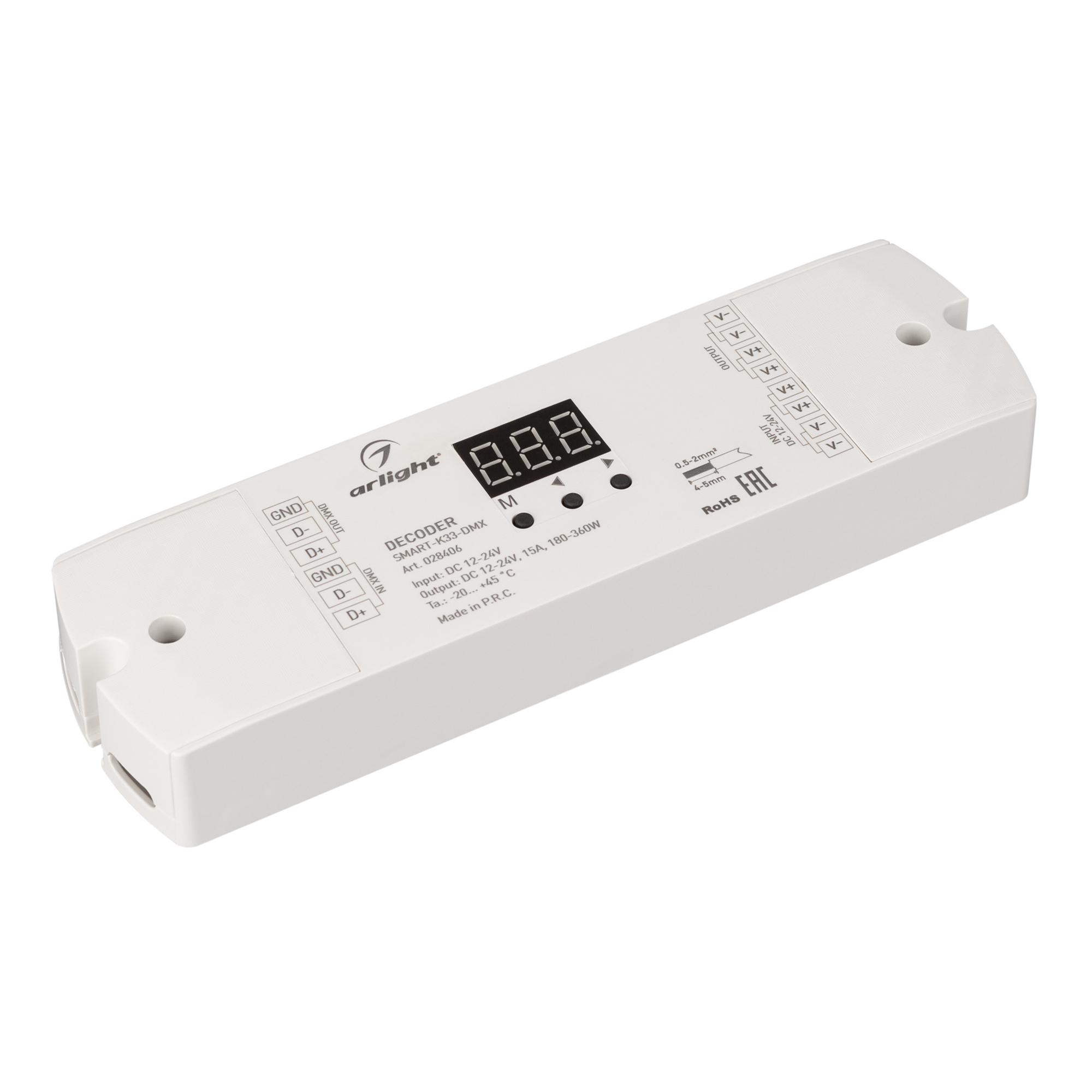 Декодер SMART-K33-DMX (12-24V, 1x15A) 028406 - Arlight