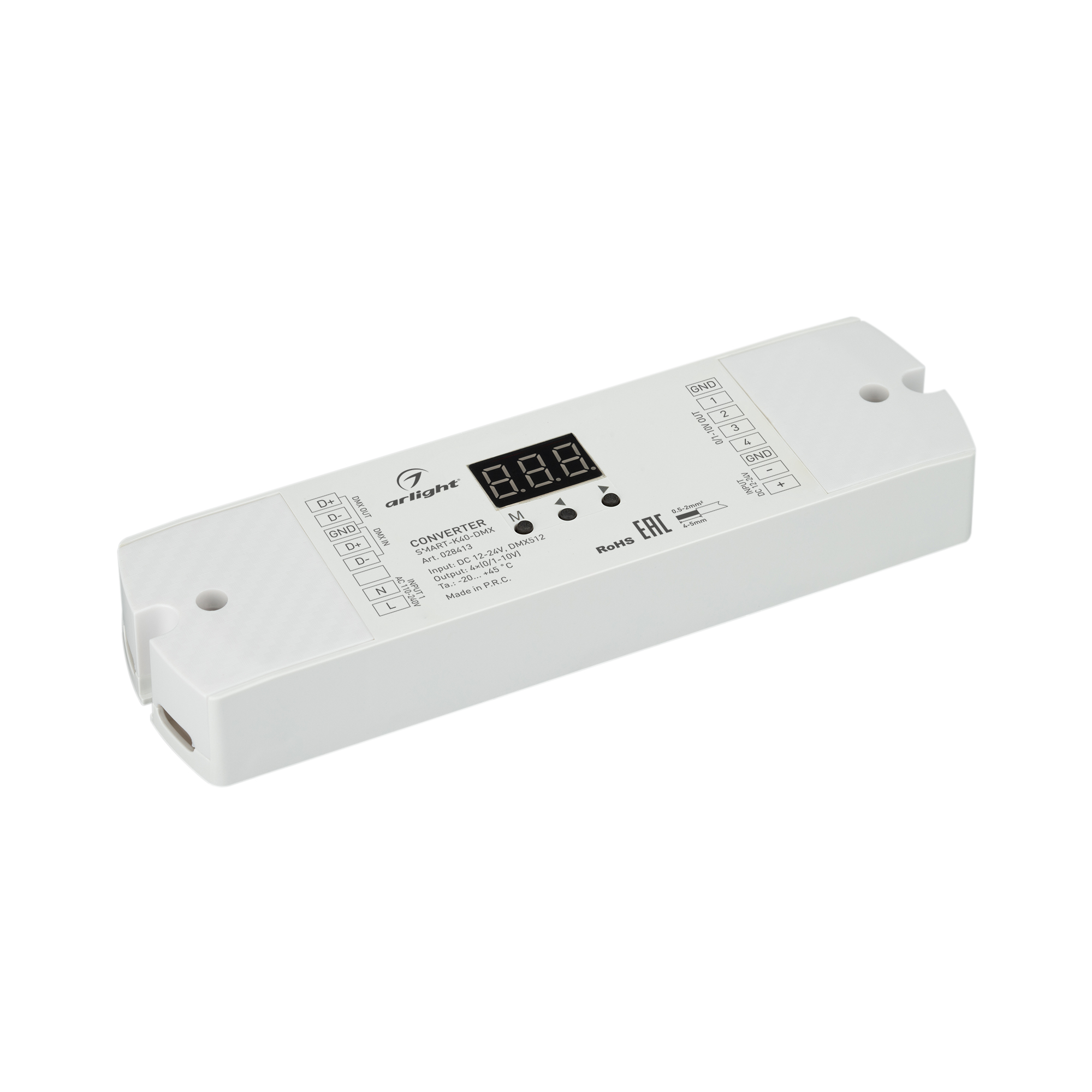 Конвертер SMART-K40-DMX (12-24V, 0/1-10V) 028413 - Arlight