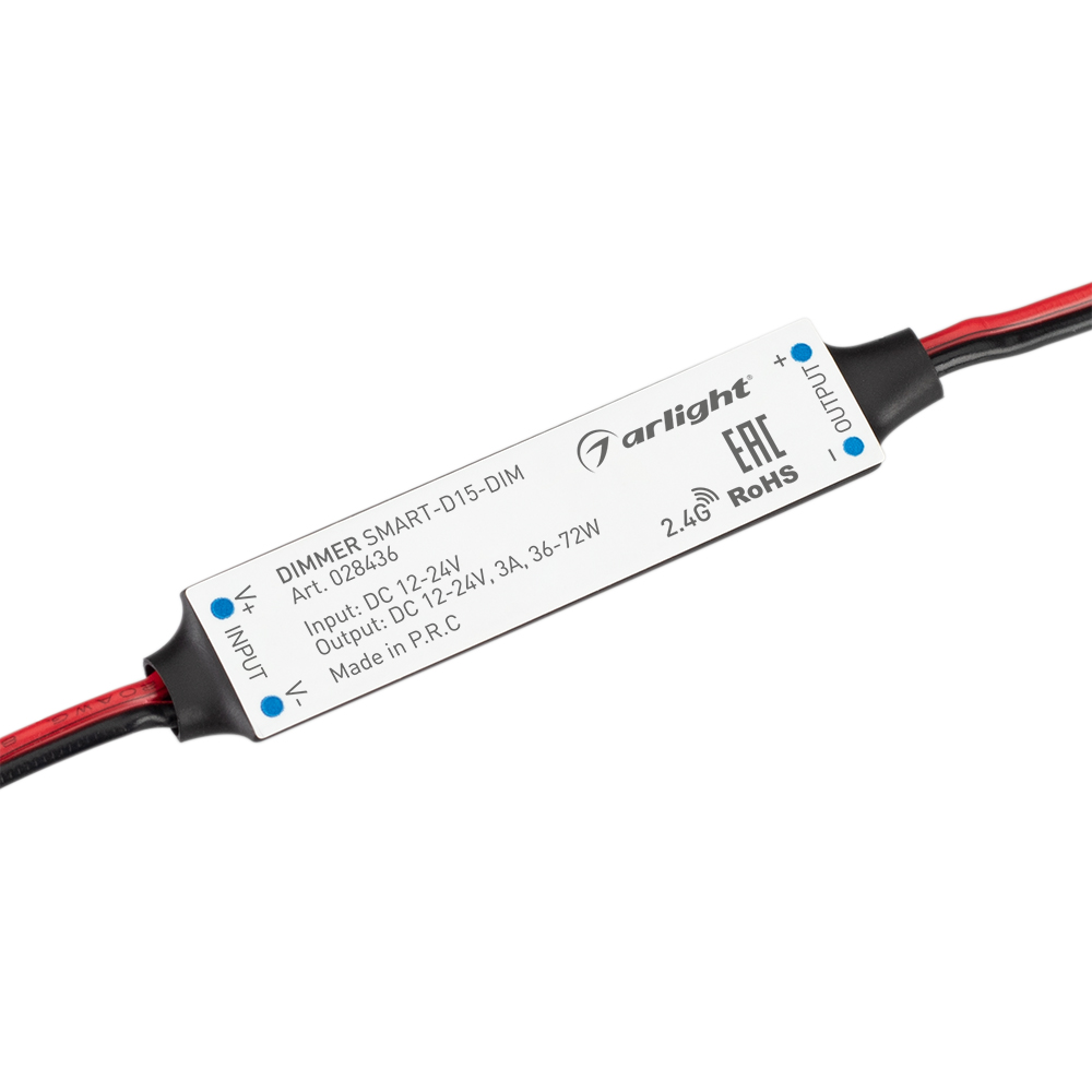 Диммер SMART-D15-DIM (12-24V, 1x3A, 2.4G) 028436 - Arlight