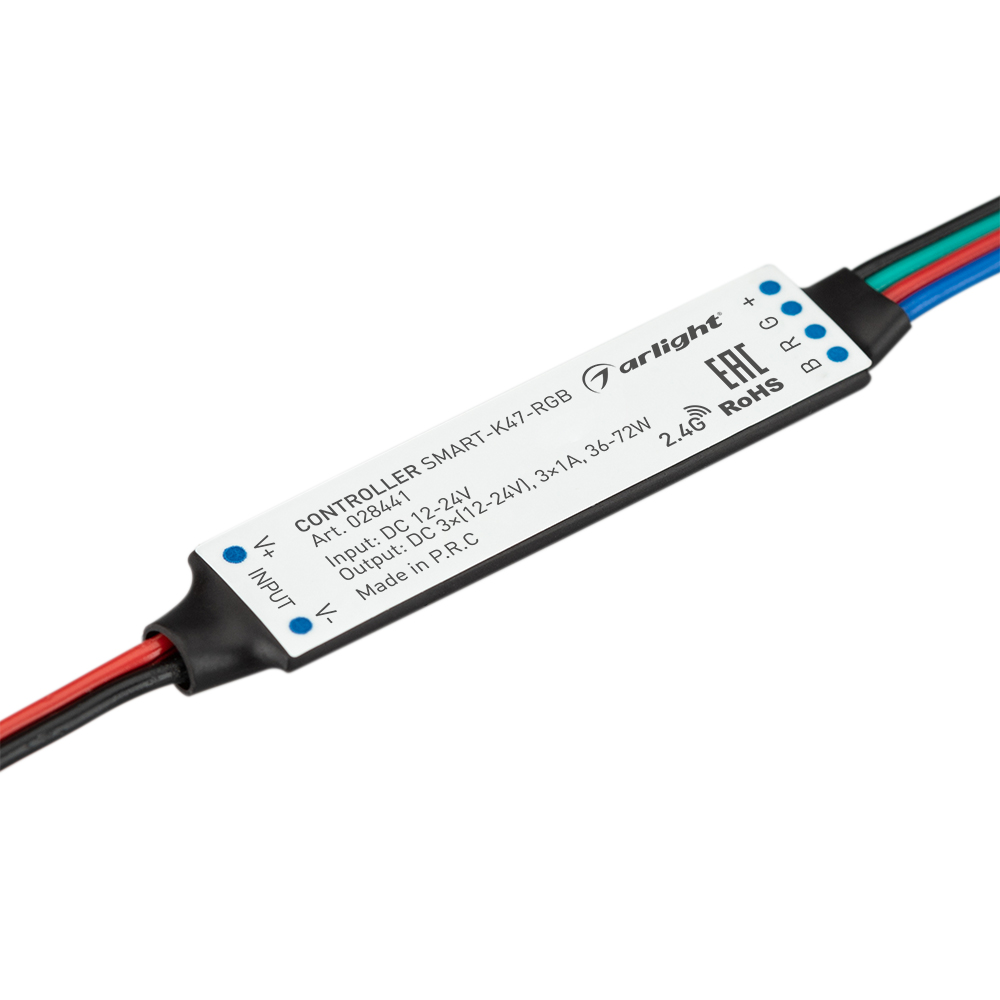 Контроллер SMART-K47-RGB (12-24V, 3x1A, 2.4G) 028441 - Arlight