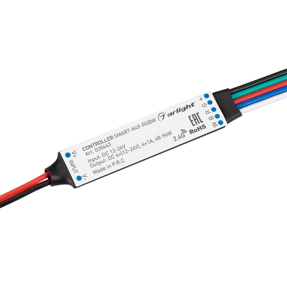 Контроллер SMART-K49-RGBW (12-24V, 4x1A, 2.4G) 028443 - Arlight