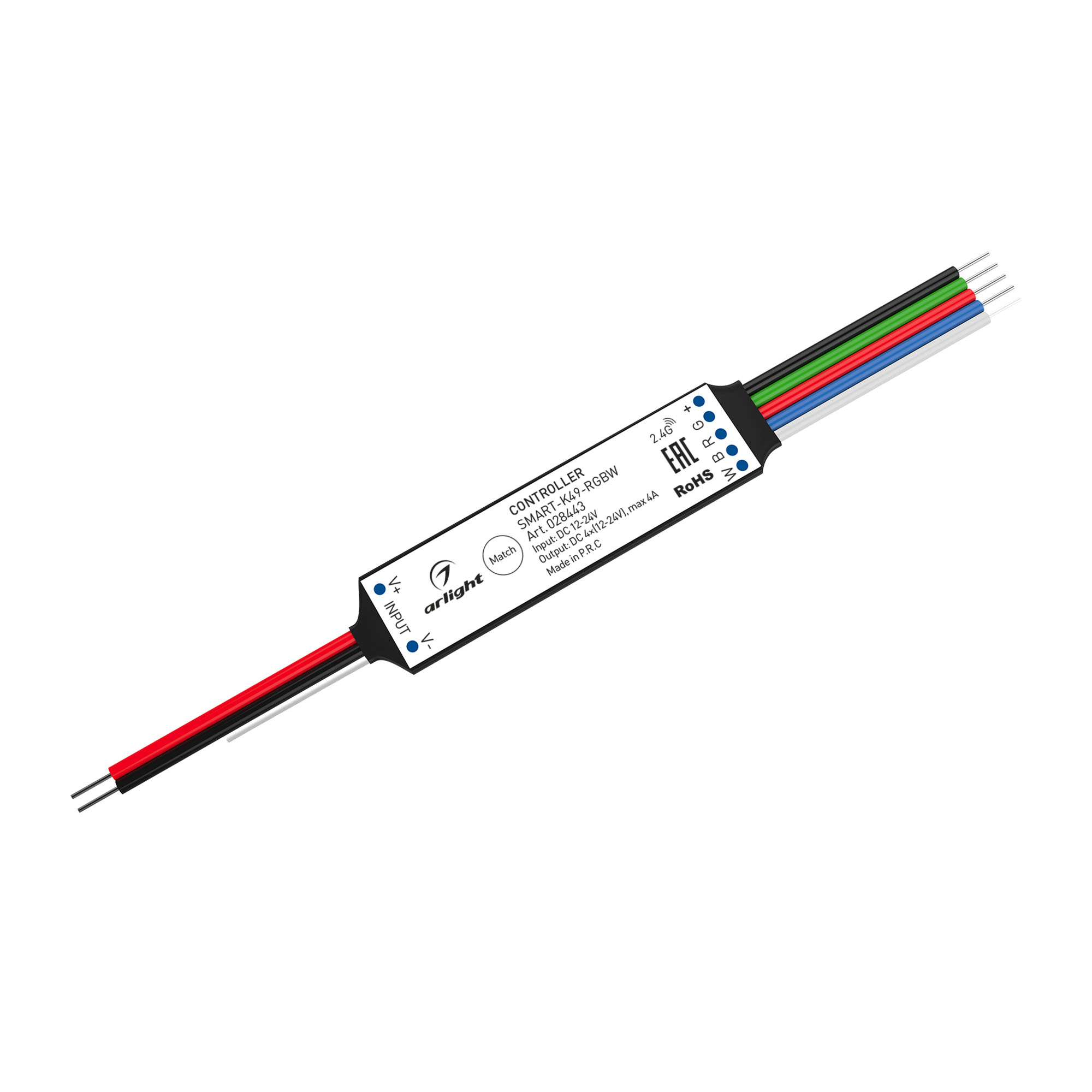 Контроллер SMART-K49-RGBW (12-24V, 4x1A, 2.4G) 028443 - Arlight