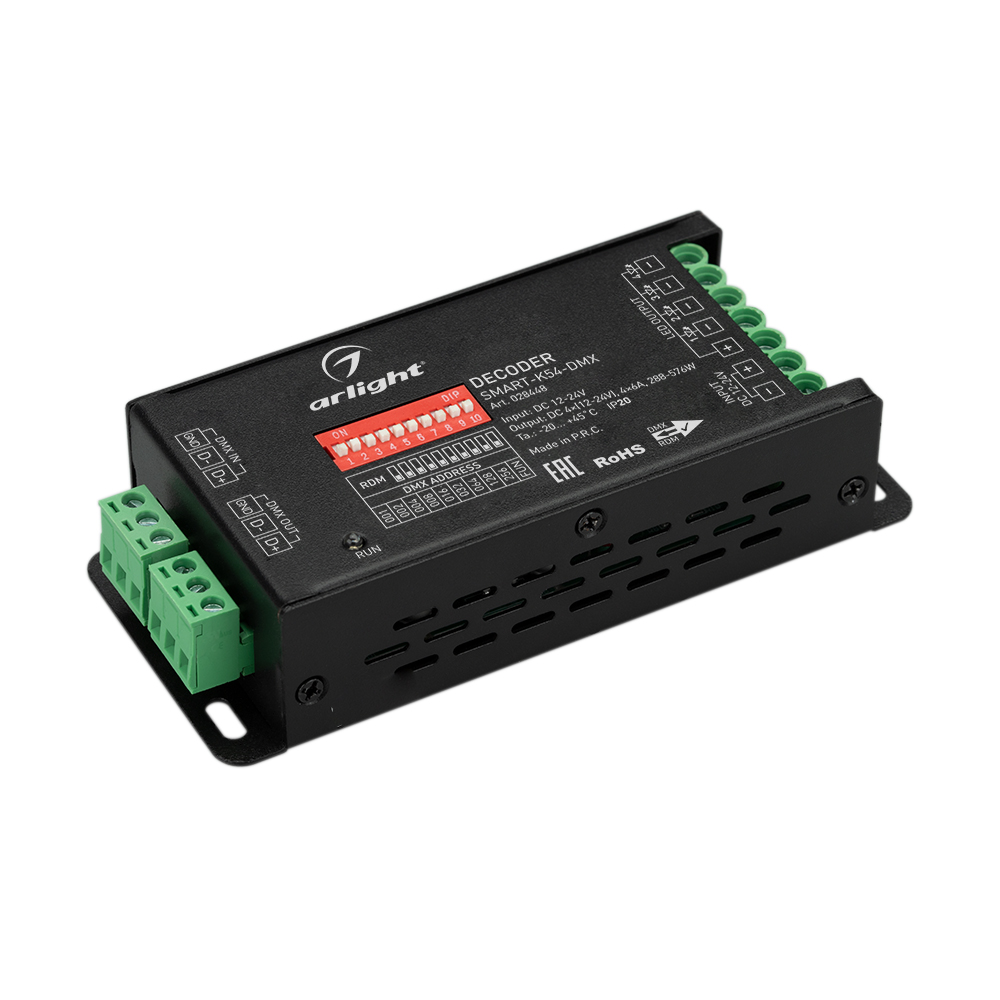 Декодер SMART-K54-DMX (12-24V, 4x6A) 028448 - Arlight