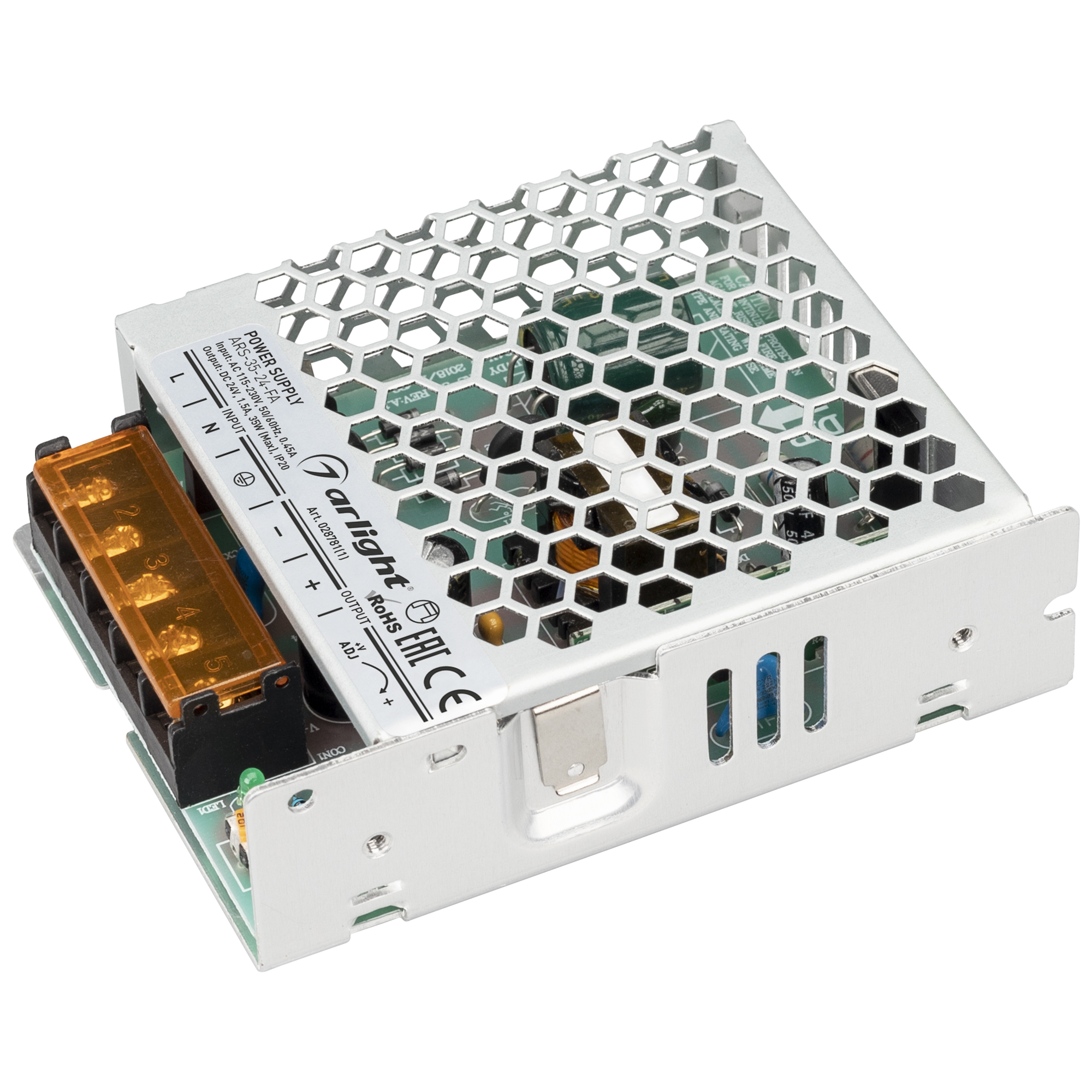 Блок питания ARS-35-24-FA (24V, 1.5A, 35W) 028781(1) - Arlight