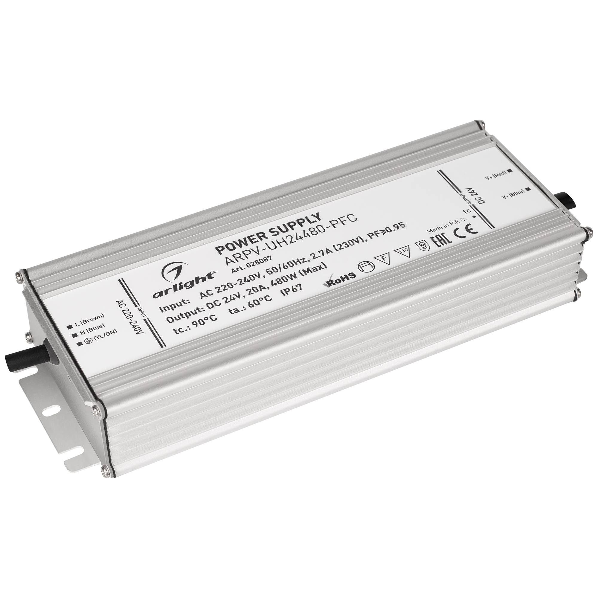 Блок питания ARPV-UH24480-PFC (24V, 20A, 480W) 028087 - Arlight