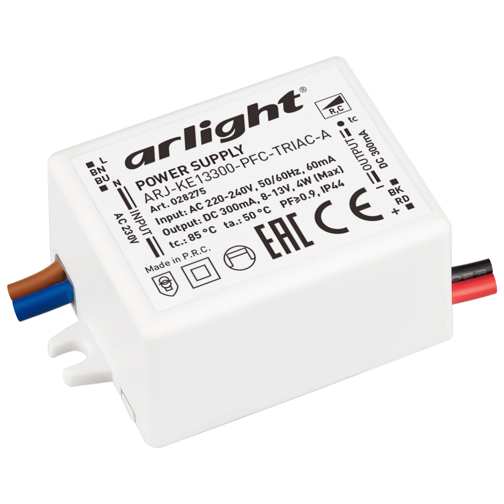 Блок питания ARJ-KE13300-PFC-TRIAC-A (4W, 300mA) 028275 - Arlight