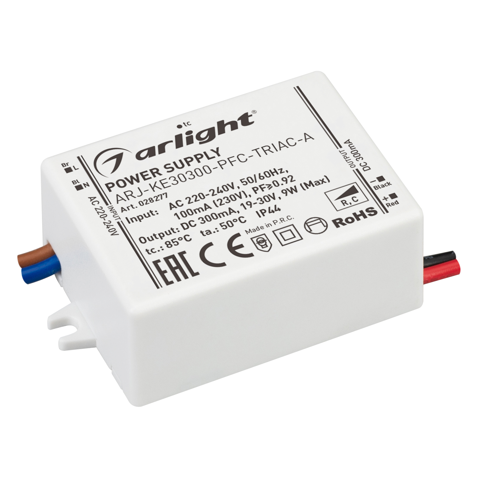 Блок питания ARJ-KE30300-PFC-TRIAC-A (9W, 300mA) 028277 - Arlight