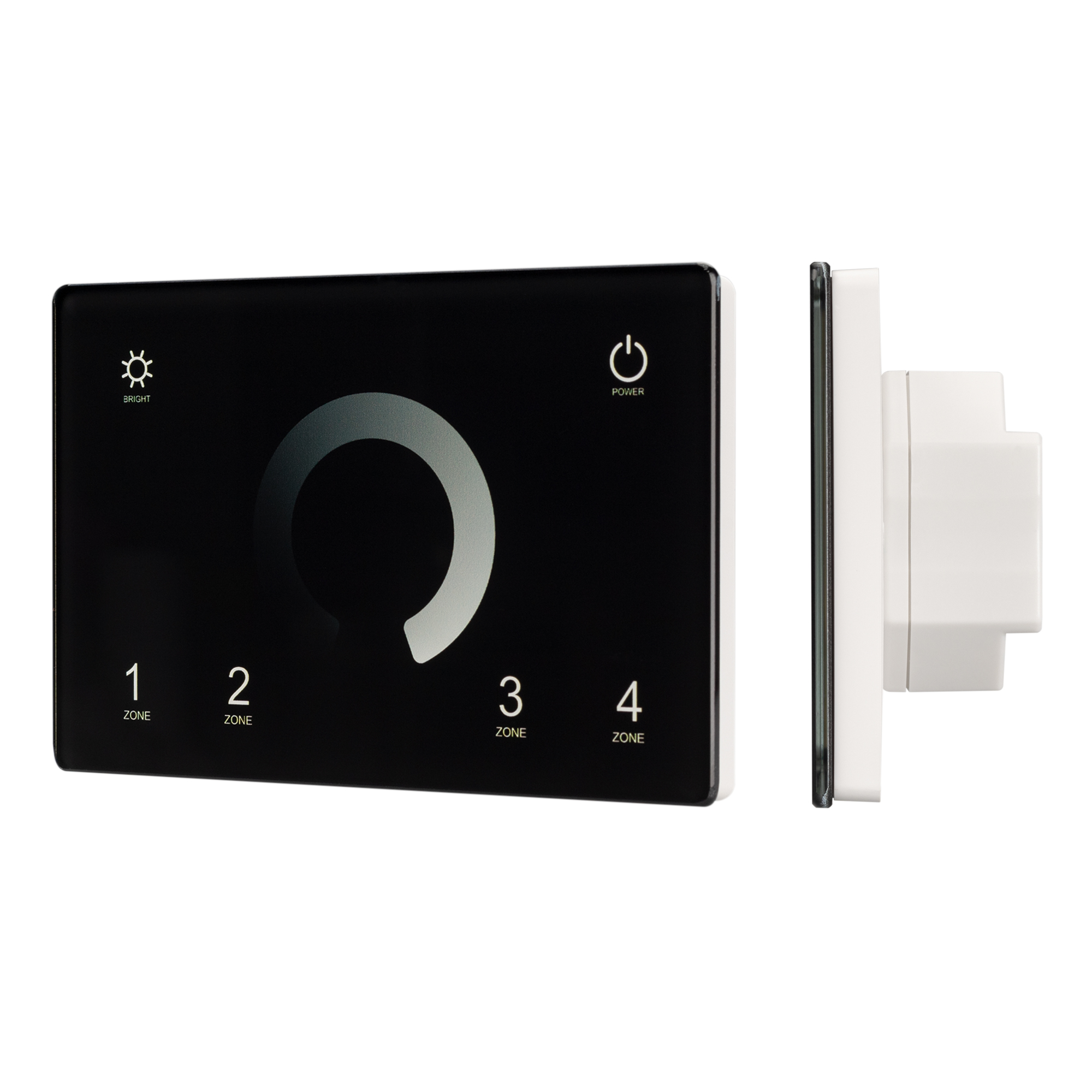 Панель Sens SMART-P79-DIM Black (230V, 4 зоны, 2.4G) 028399 - Arlight