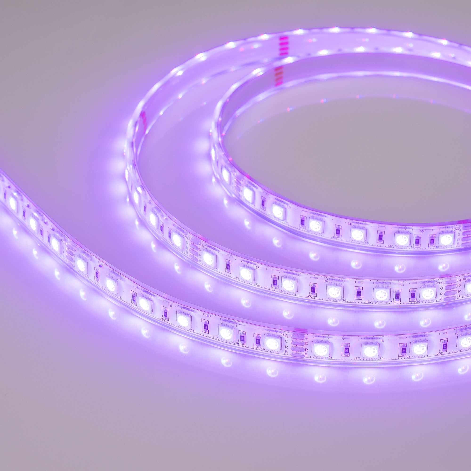 Лента герметичная RTW-PU-B60-12.5mm 24V RGB (14.4 W/m, IP68, Wire 2m, 5m) 029515(3) - Arlight