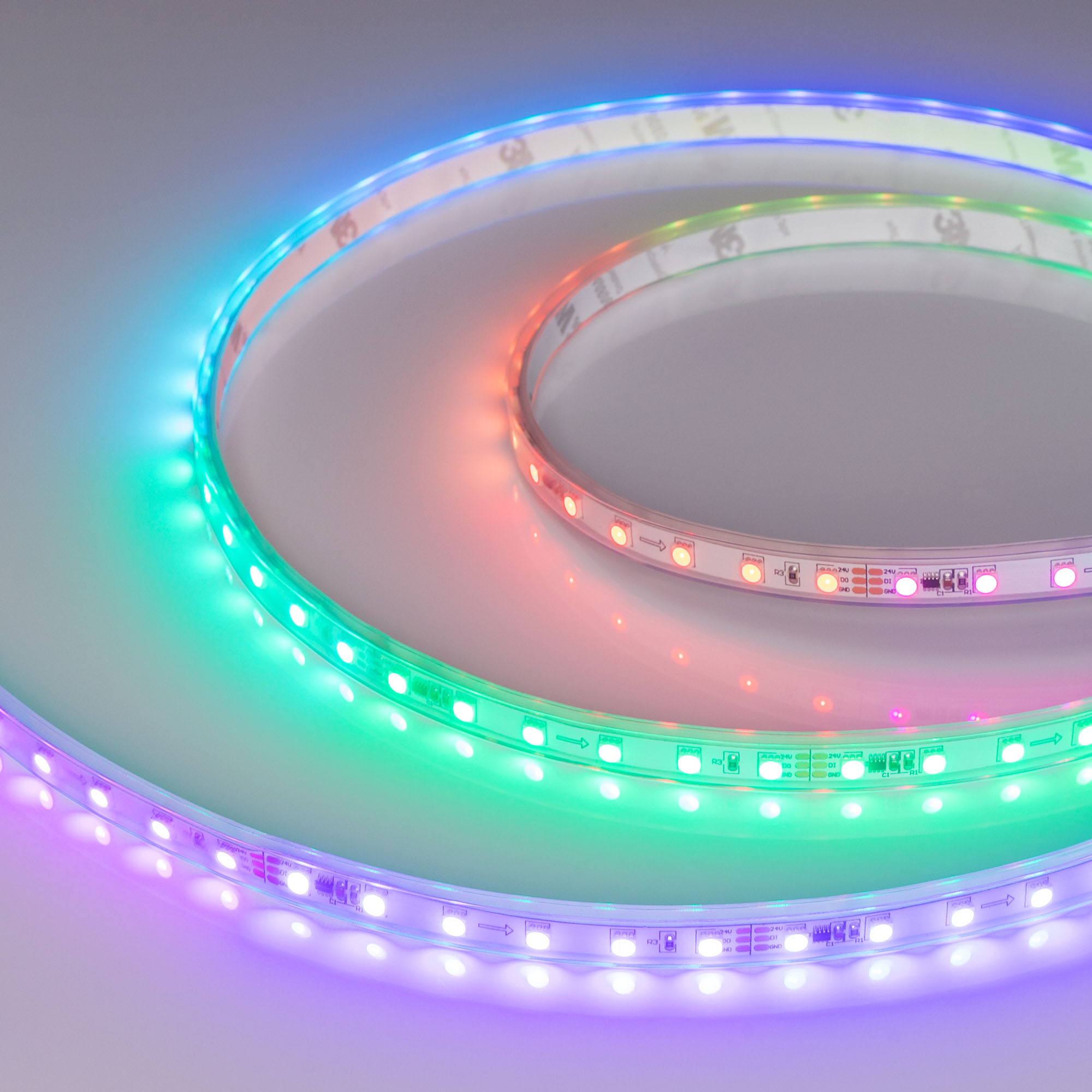 Лента герметичная SPI-P-F72-11mm 24V RGB-PX6 (14.4 W/m, IP66, 3535, 5m) 030484(2) - Arlight