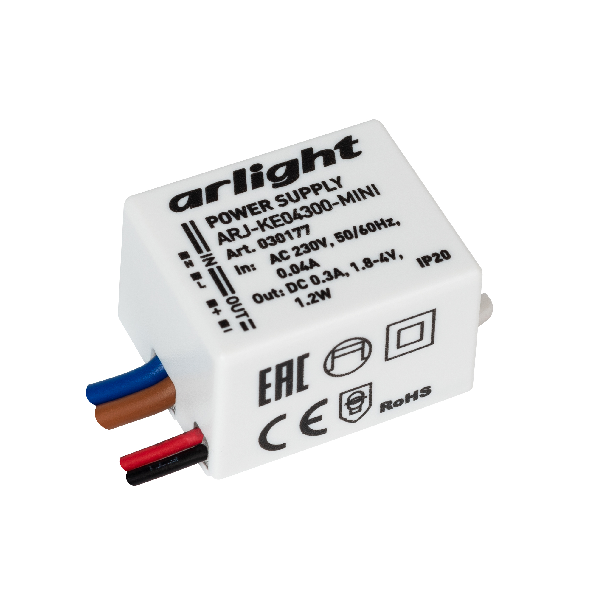 Блок питания ARJ-KE04300-MINI (1.2W, 300mA) 030177 - Arlight