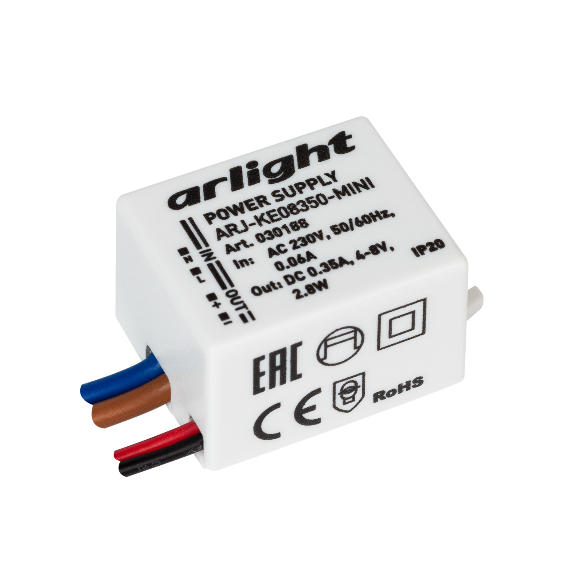 Блок питания ARJ-KE08350-MINI (2.8W, 350mA) 030188 - Arlight
