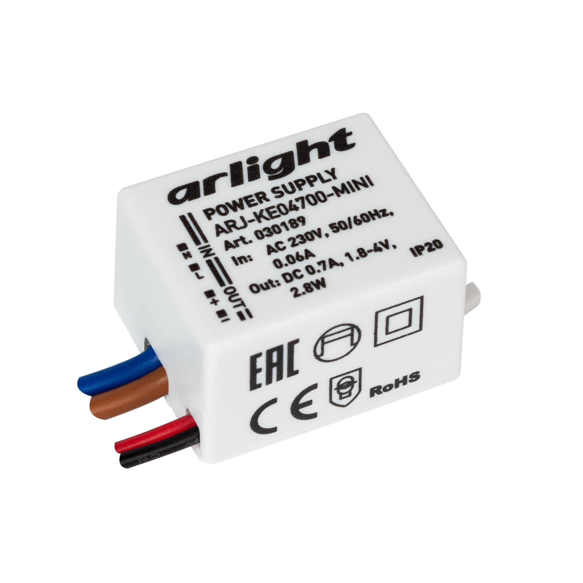 Блок питания ARJ-KE04700-MINI (2.8W, 700mA) 030189 - Arlight